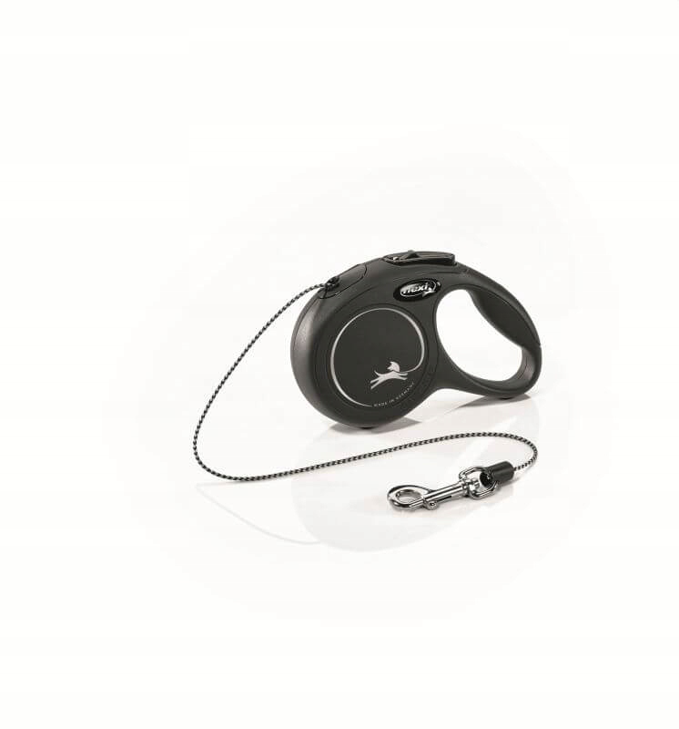 

Smycz dla yorka Flexi Classic czarna linka 3m Xs