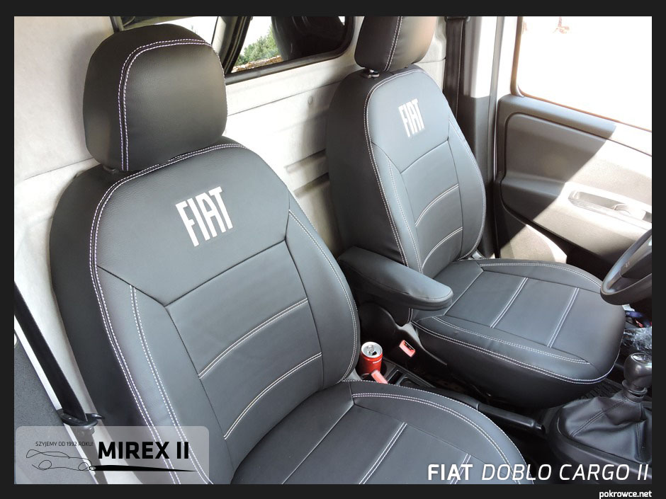 Pokrowce ze skóry i alkantary Fiat Doblo 2006 Stan opakowania oryginalne