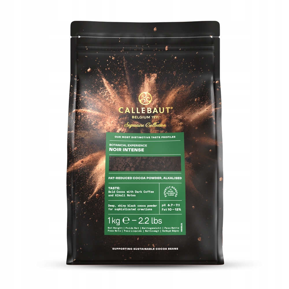Kakao czarne Noir Intense 10-12% 1kg Callebaut Data ważności: 28.08.2027