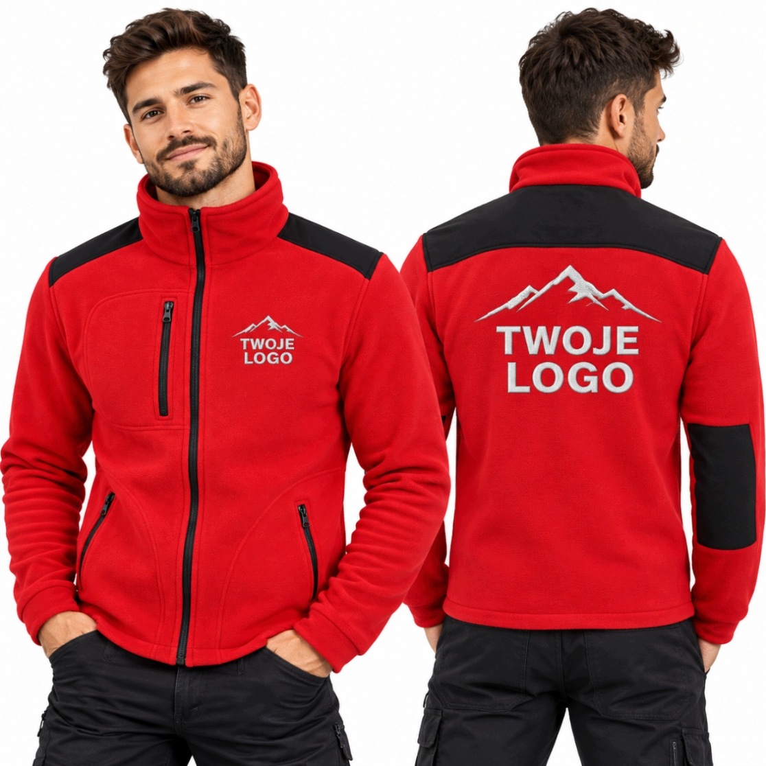 Pánský pracovní fleece s výšivkou firemního loga Kolor XL