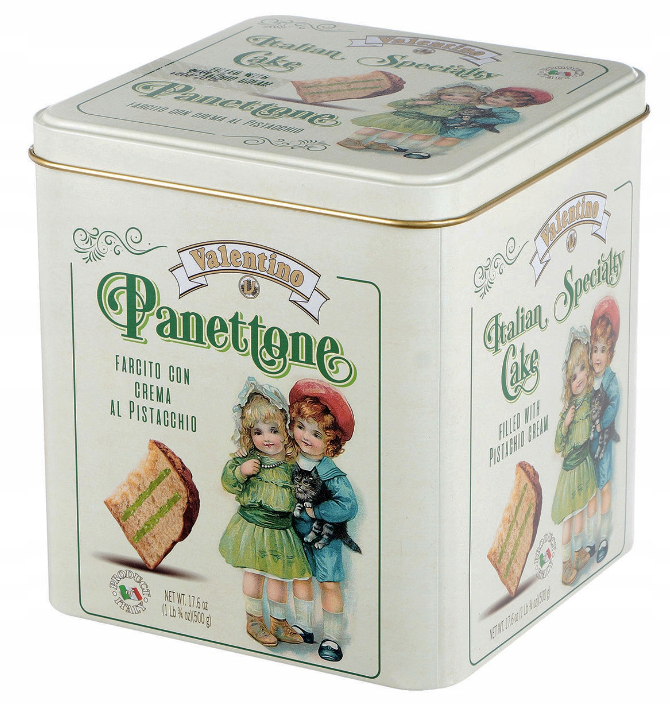 Levně Italská Bábovka Panettone s Pistáciovým krémem v Ozdobné dóze dárek
