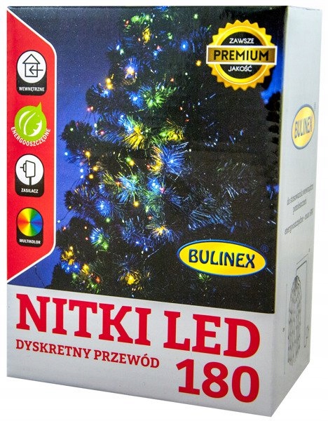 

Lampki wewnętrzne nitki Led multikolor 180