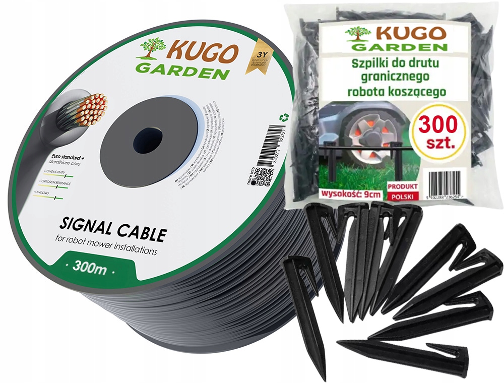 Kabel Obmedzovací Pre Kosičku Robota 300 m Hrubý 3,4 mm 300 špendlíkov