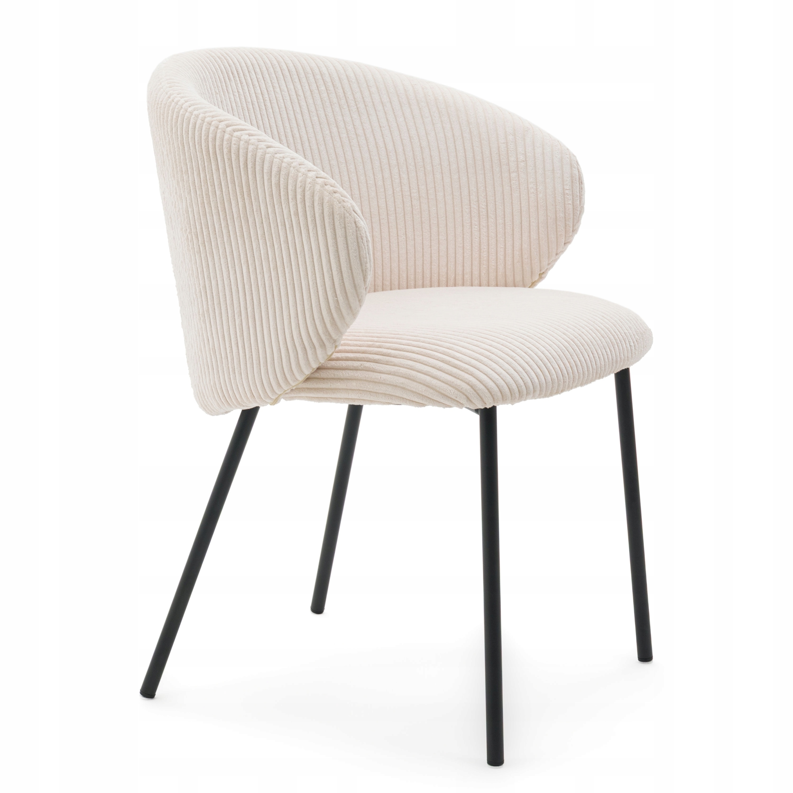 Čalouněná Židle Do Obývacího Pokoje, Kuchyně, Černé Nohy, Moderní Béžová Barva