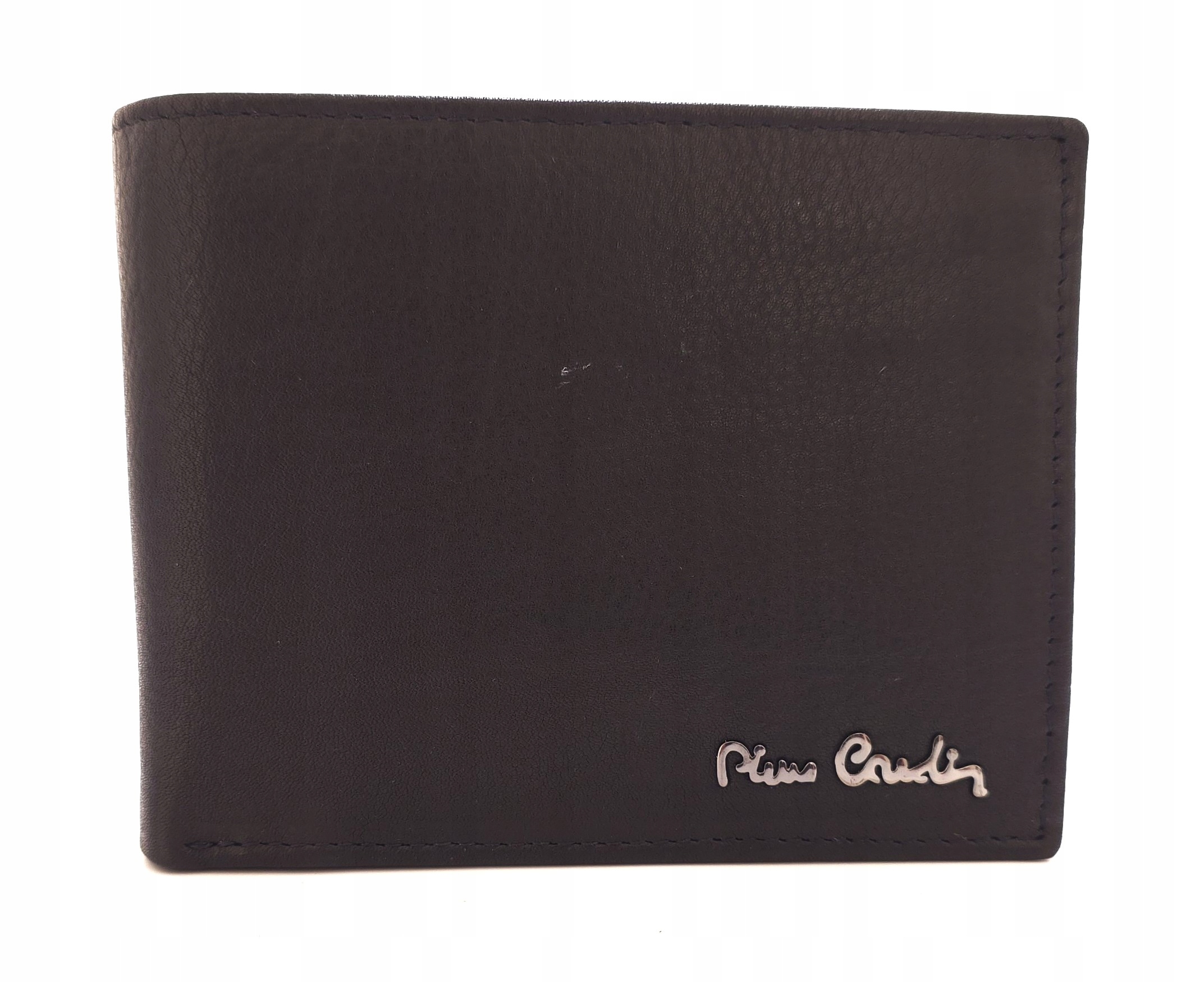 Klasická pánská kožená peněženka bez zapínání, černá Pierre Cardin 8806