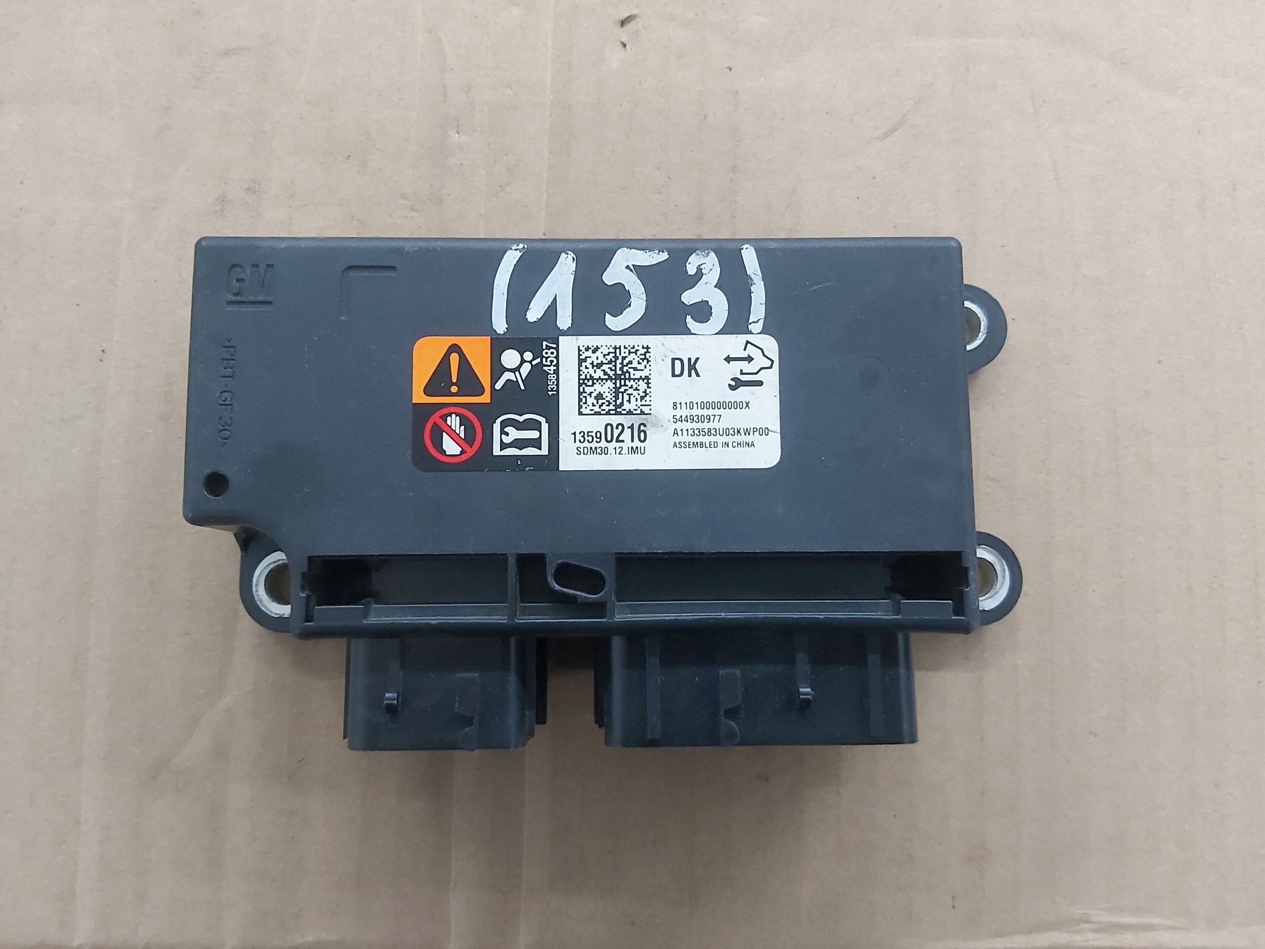 modulo SENSOR airbag POWIETRZNYCH 13590216 OPEL MOKKA