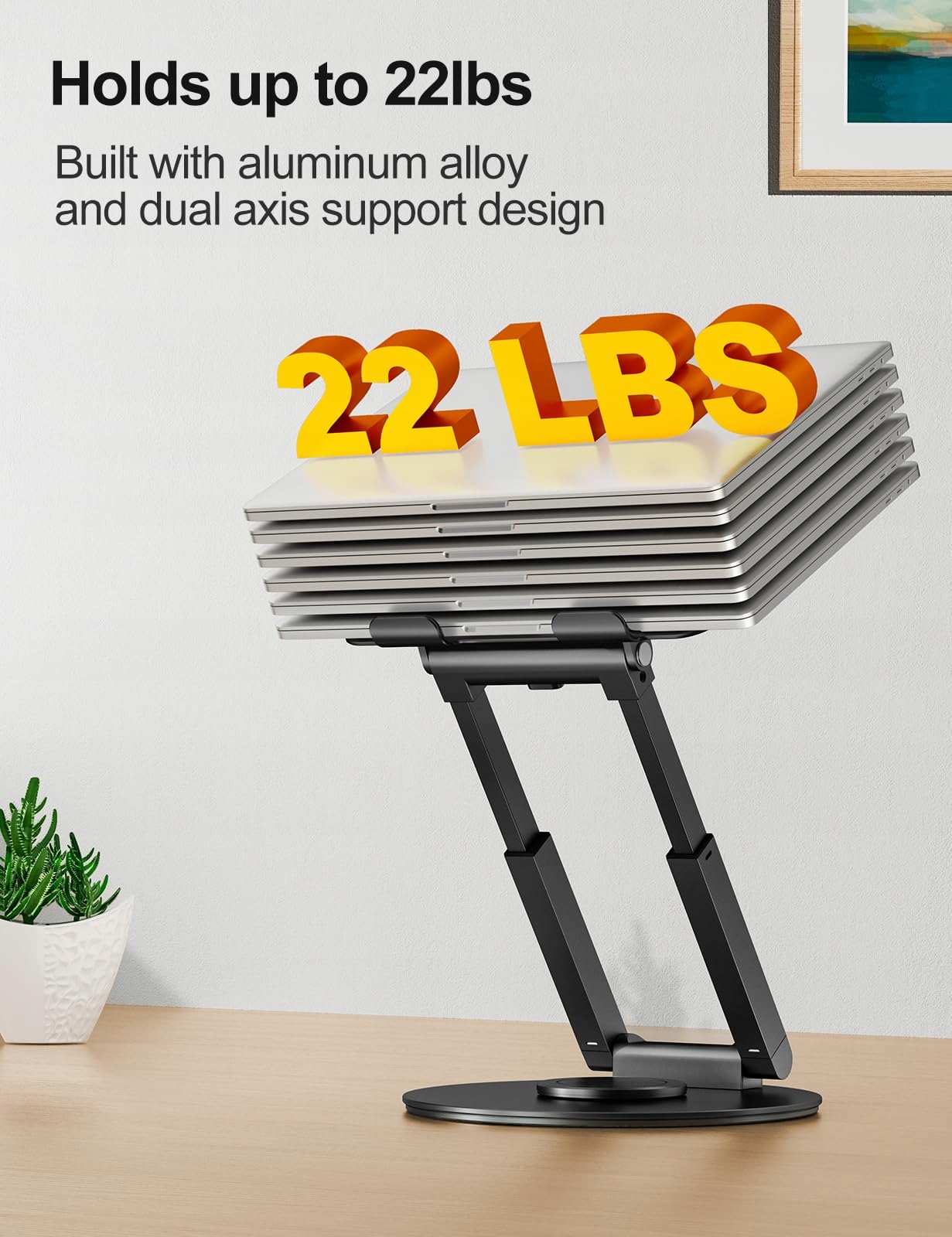 STÄNDER Laptop Podstawka Regulowana Ergonomiczna Do Laptopów 10–17 Cali — miniatura 6