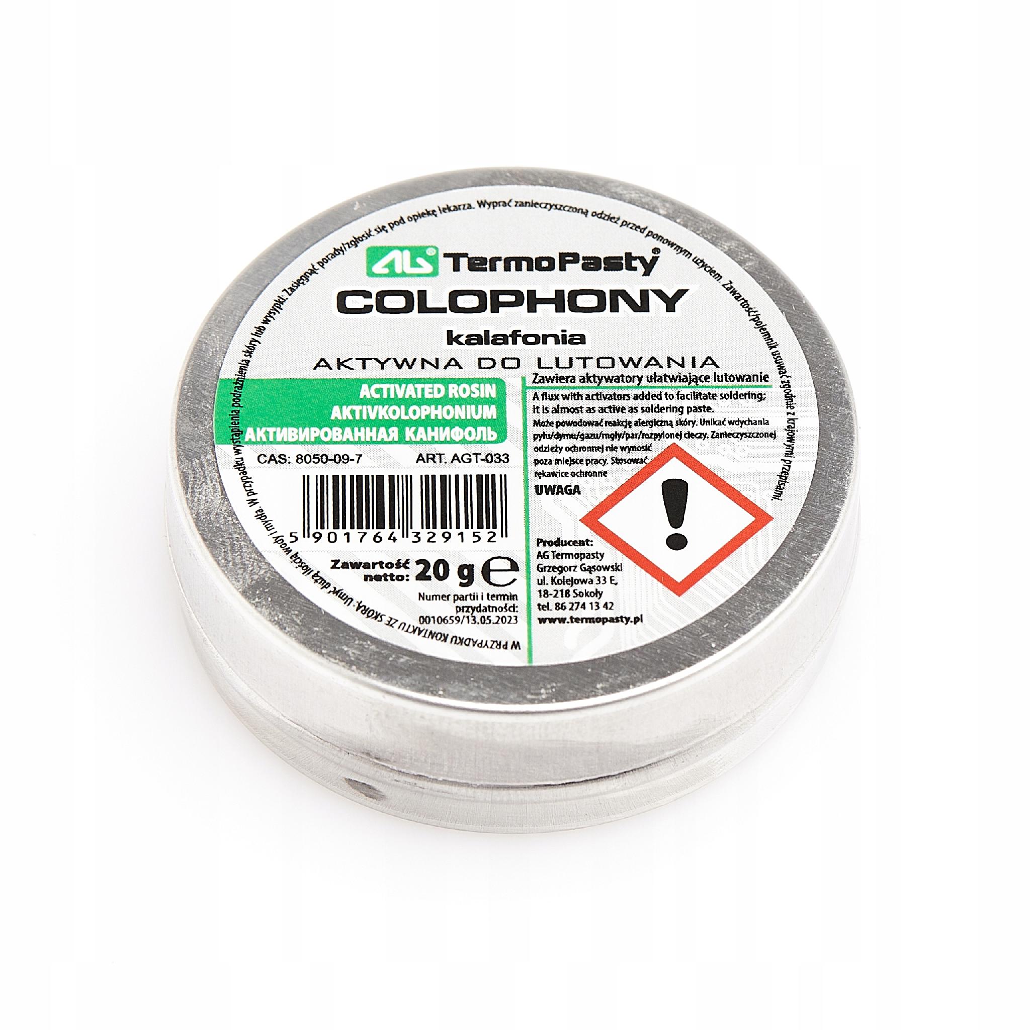 KALAFONIA AKTYWNA DO LUTOWANIA 20G Stan opakowania oryginalne