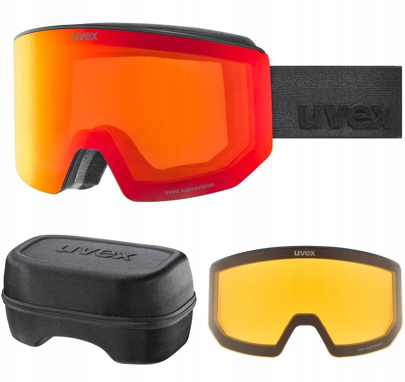 Brýle Uvex Lace Attract černé magnetické sklo Red S2 Orange S1 pouzdro