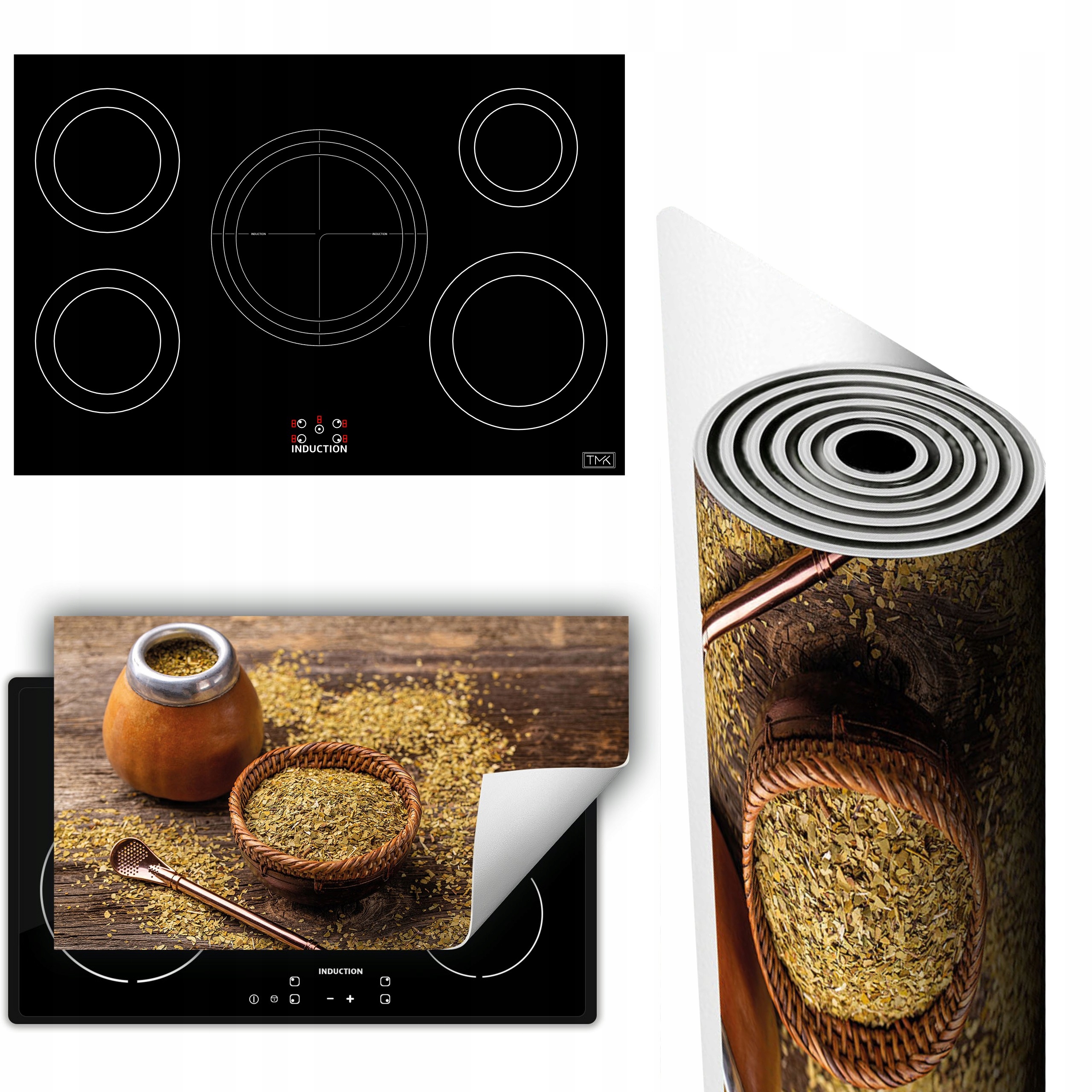 Vinylová Podložka Ochrana Kuchyňské Desky 90x52 Yerba mate dřevo