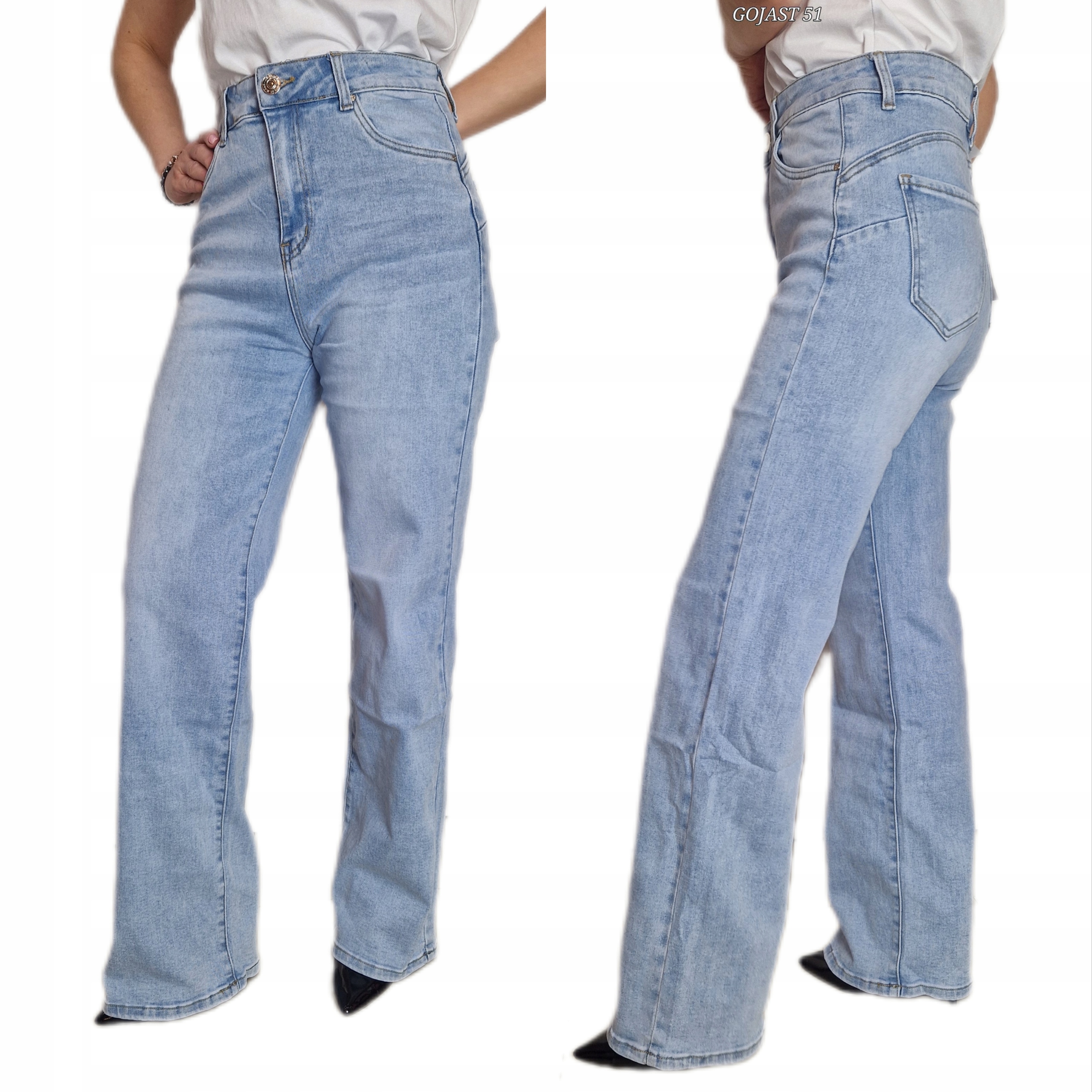 Dámské švédské zeštíhlující džíny, světle modré