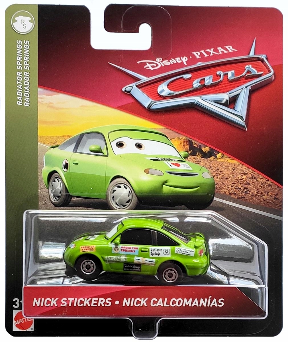 MATTEL CARS ТАЧКИ НИК STICKERS 1:55 НОВЫЙ !!!
