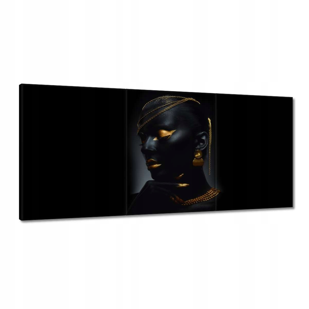 Obrazy 210x100 Hlava so zlatými ozdobami