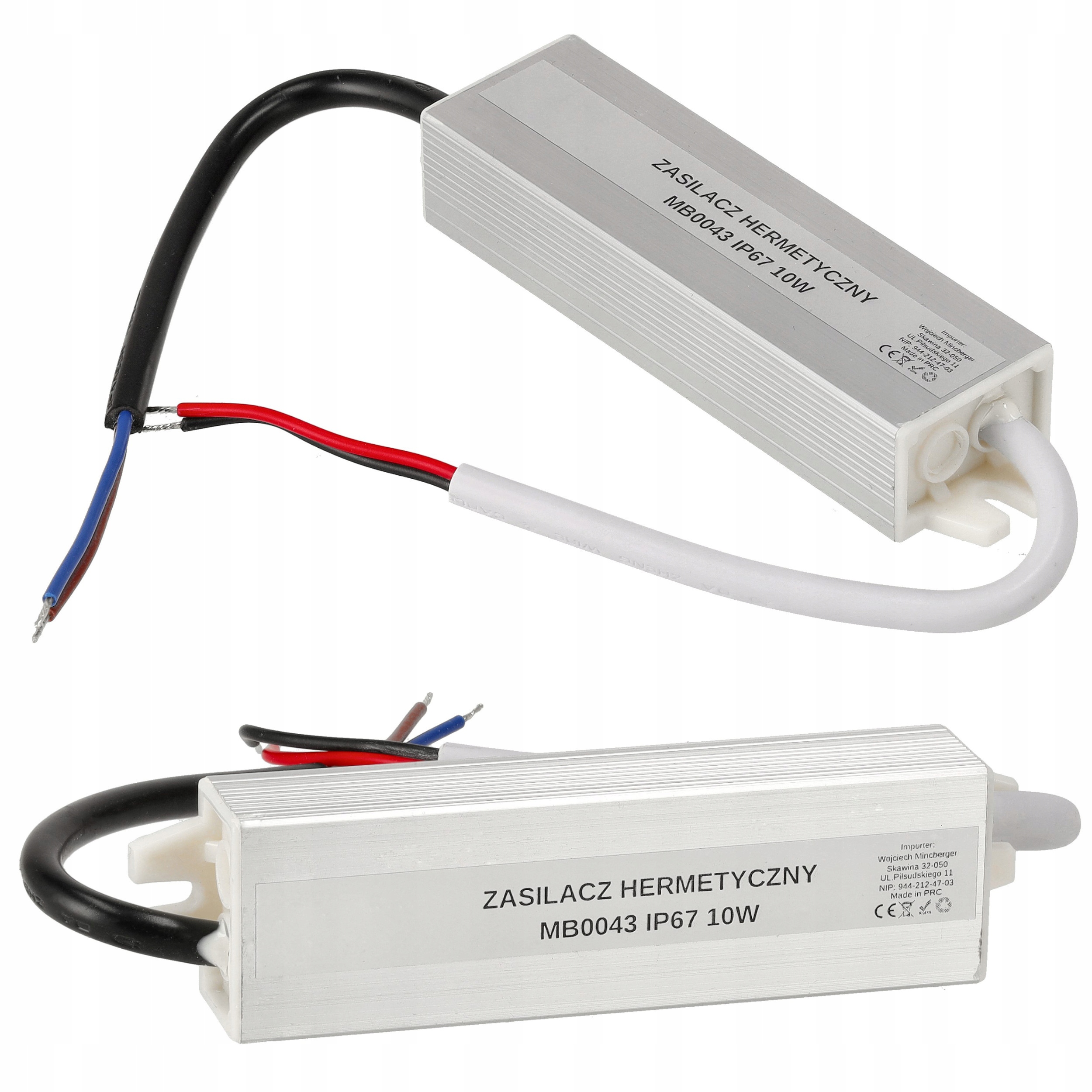 

Zasilacz Led wodoodporny 0,83A 10W 12V IP67