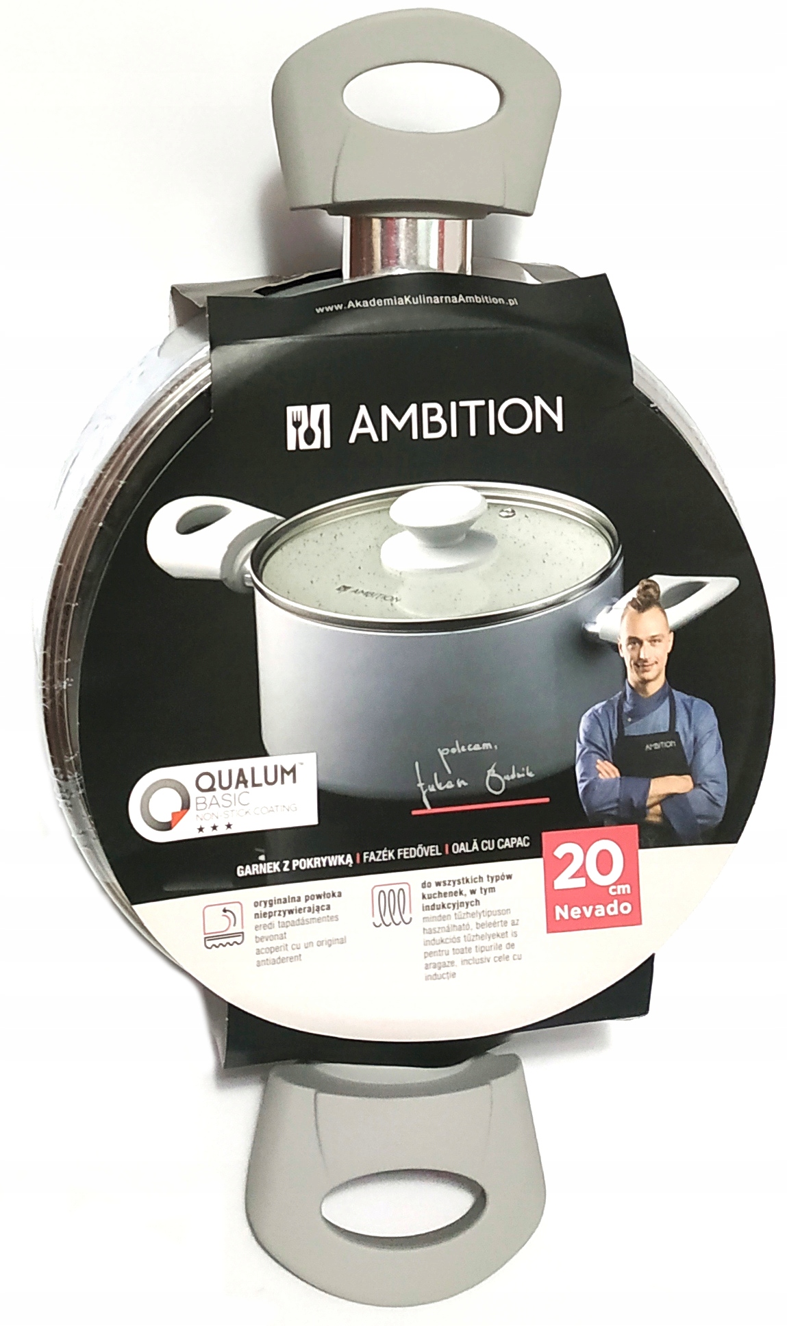 

Ambition Qualum Basic Garnek z pokrywą Nevado 20cm