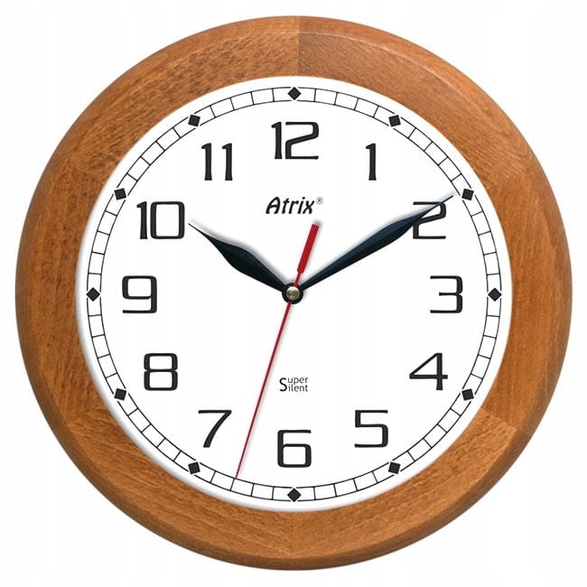 

Zegar ścienny drewniany Cichy j.dąb