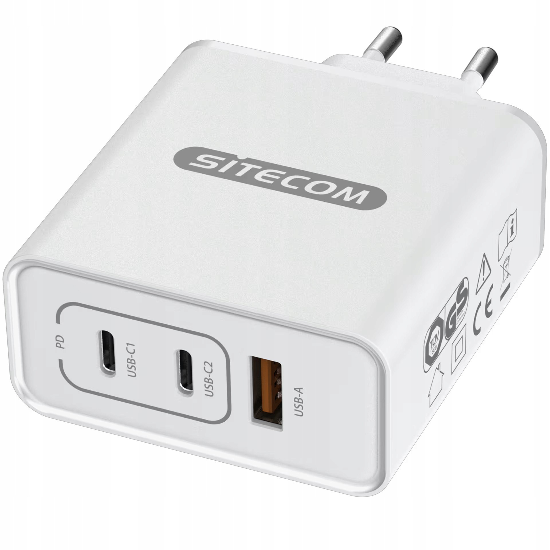 Ładowarka Sieciowa Sitecom Gan 140W 3 Porty (2X Usb-c, 1X Usb-a) Kabel