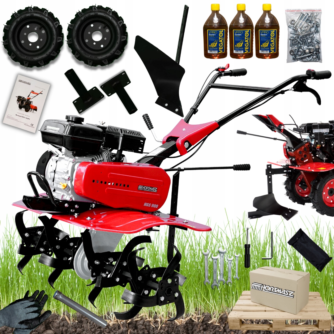 Glebogryzarka + Pług Hortmasz 100 cm 7 KM HGS900 Zestaw 3x OLEJ + Pług Kod producenta GLEBOGRYZARKA HORTMASZ SPALINOWA ORKA
