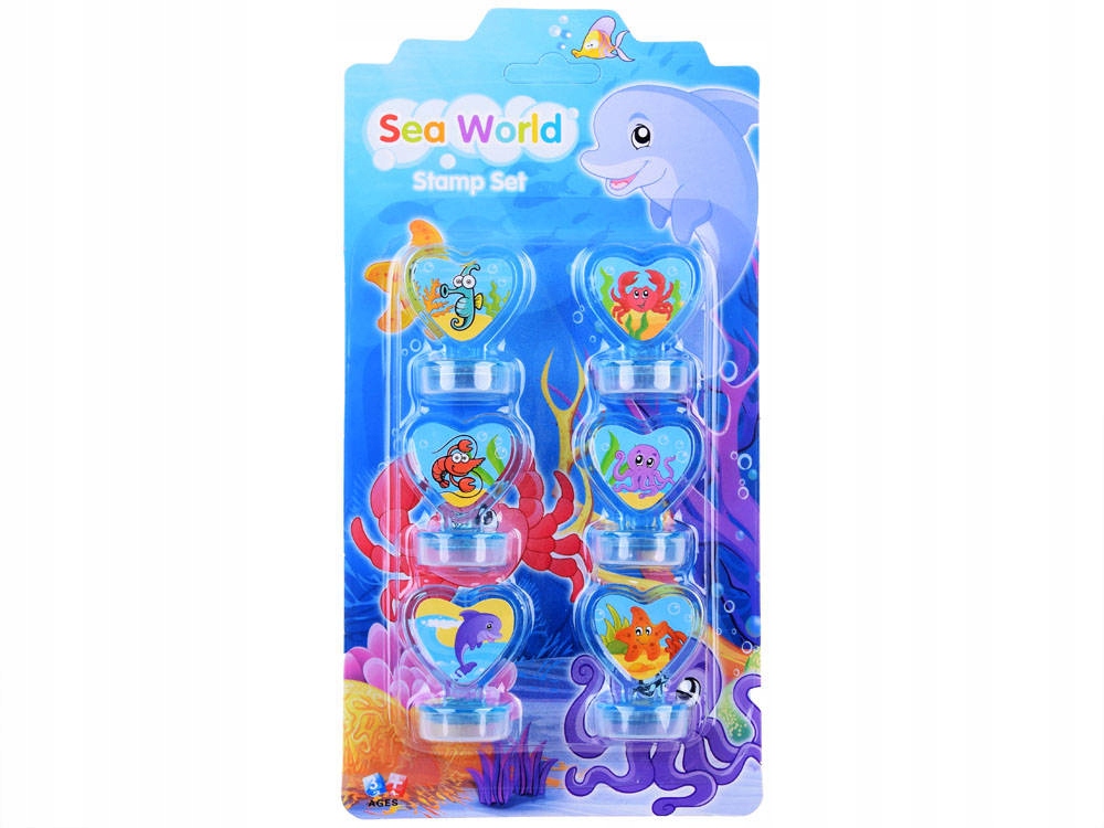 Zestaw PIECZĄTKI DLA DZIECI STEMPELKI STEMPLE ZWIERZAKI MORSKIE ZA3979 Waga produktu z opakowaniem jednostkowym 0.098 kg