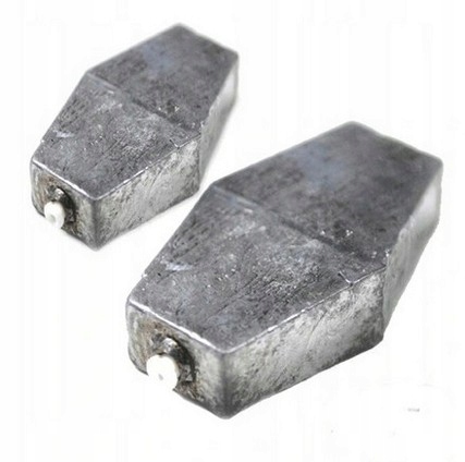 Ołów Ciężarek Przelotowy Płaski gruntowy 100 g x 2