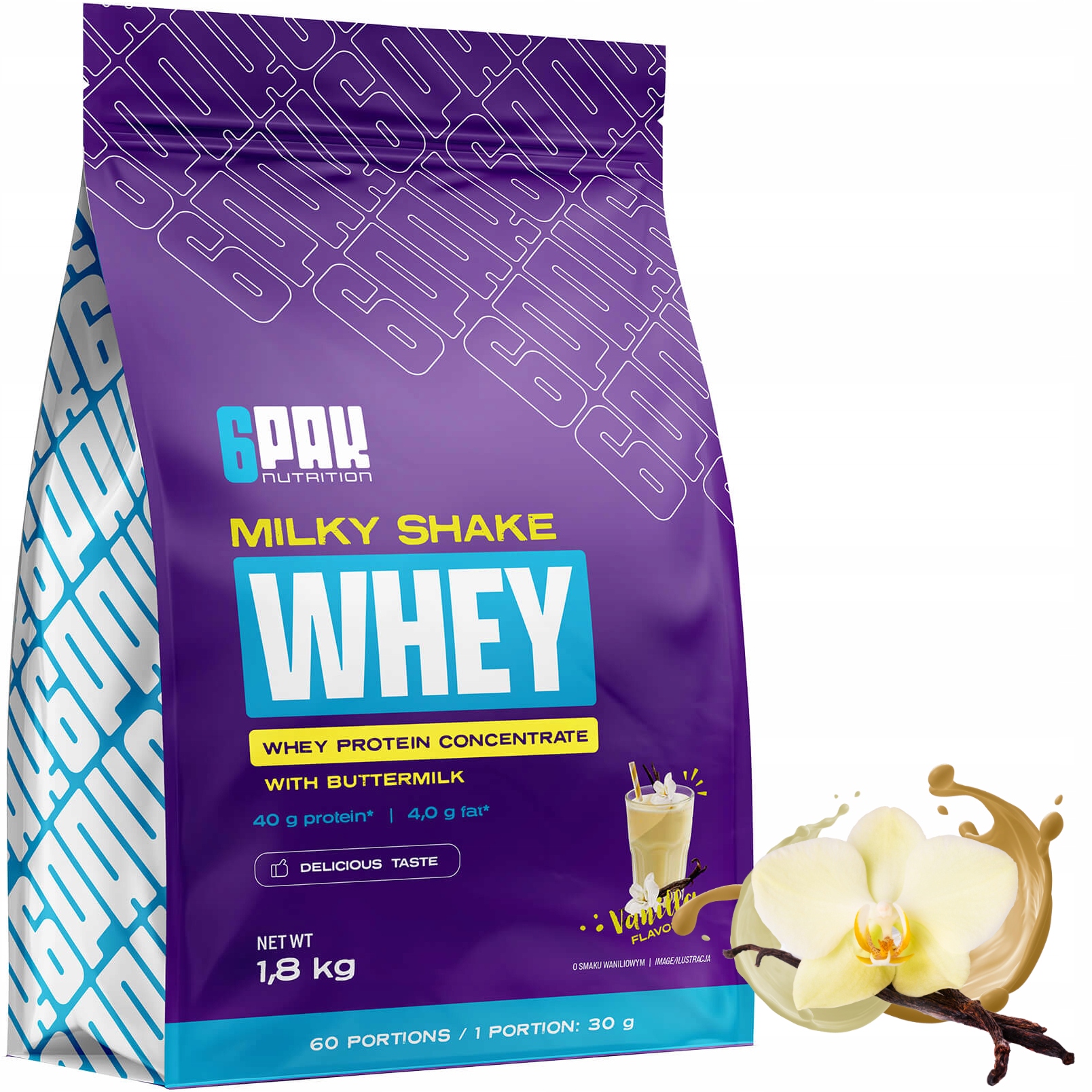6PAK Nutrition Milky Shake Whey 1800 G Protein Wpc (Syrovátkový Protein)