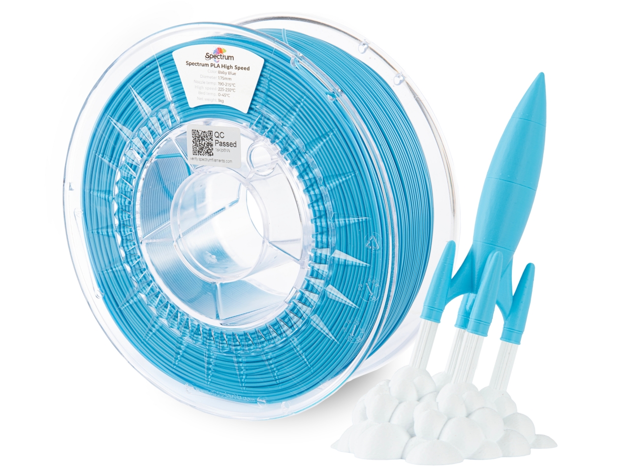 Filament Spectrum Pla High Speed Baby Blue Modrý 1,75 mm 1 kg