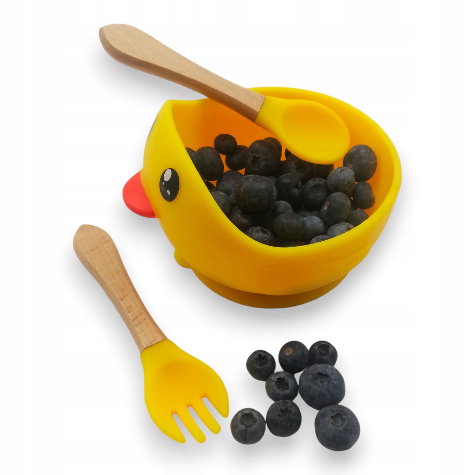 Miseczka z mocną przyssawką dla dziecka sztućce dla niemowląt BLW Silikon Marka inna marka