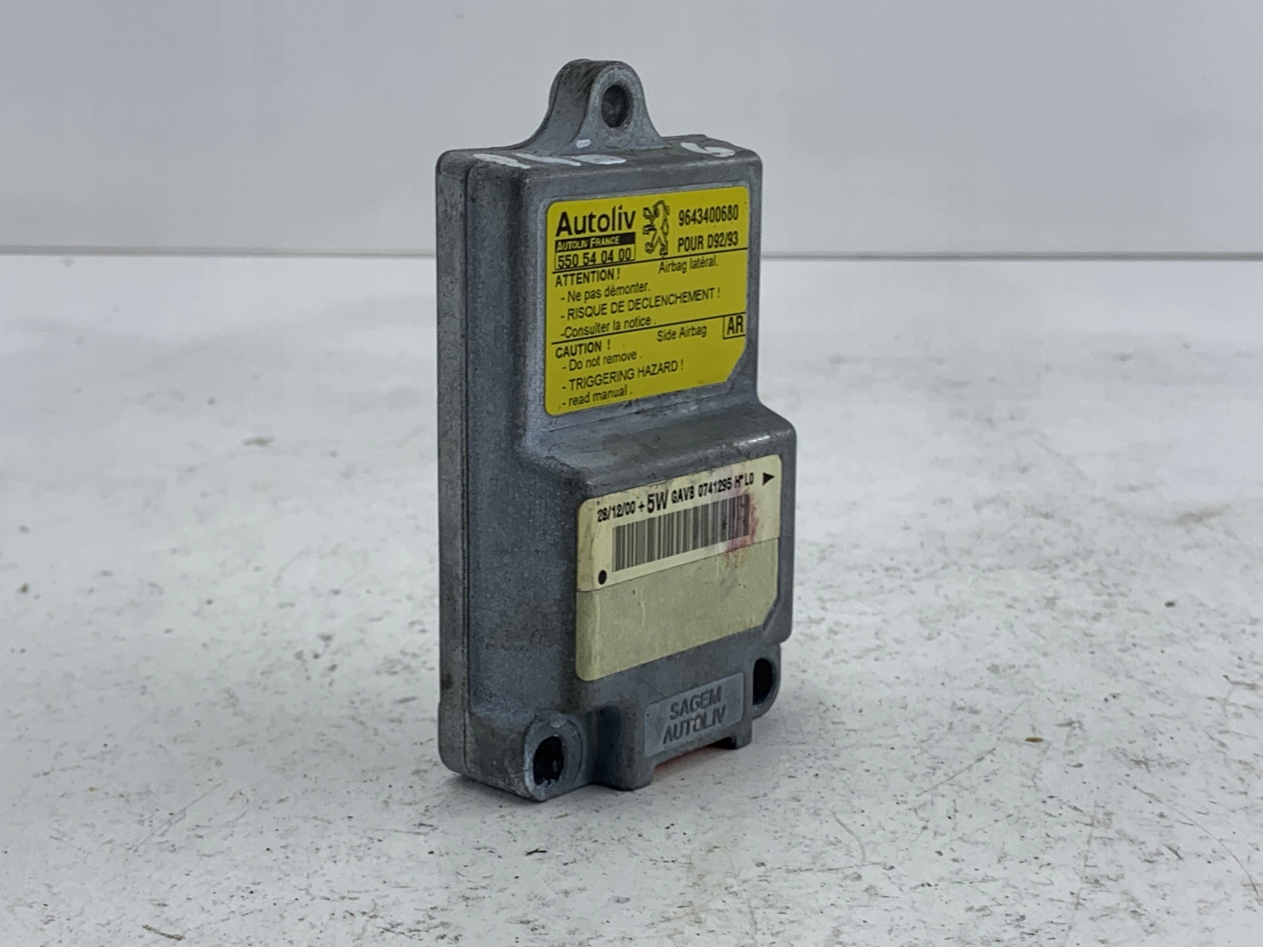 PEUGEOT 406 SENSOR module airbag 9643400680