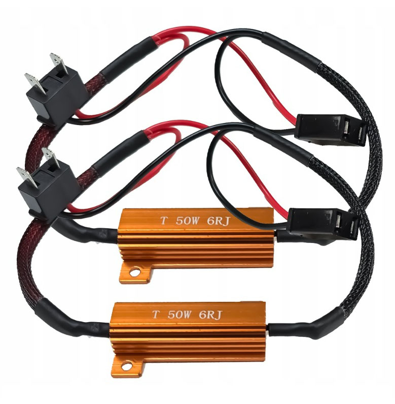2x Rezystor Led H7 50W 6Ohm Wtyczka Gniazdo Canbus Dekoder Filtr Opornik