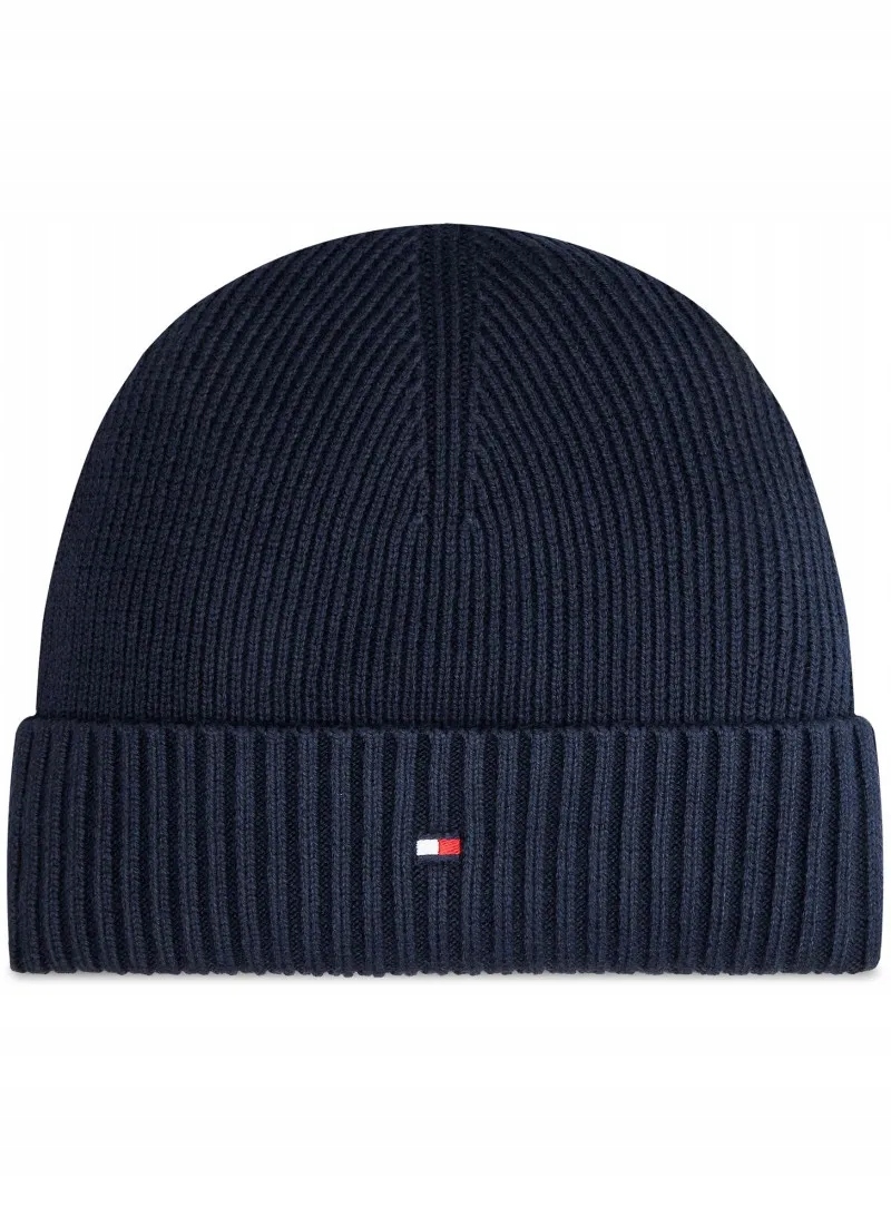 Čepice Zimní Tommy Hilfiger Th Flag Pima Cotton Beanie AM0AM12796 DW6