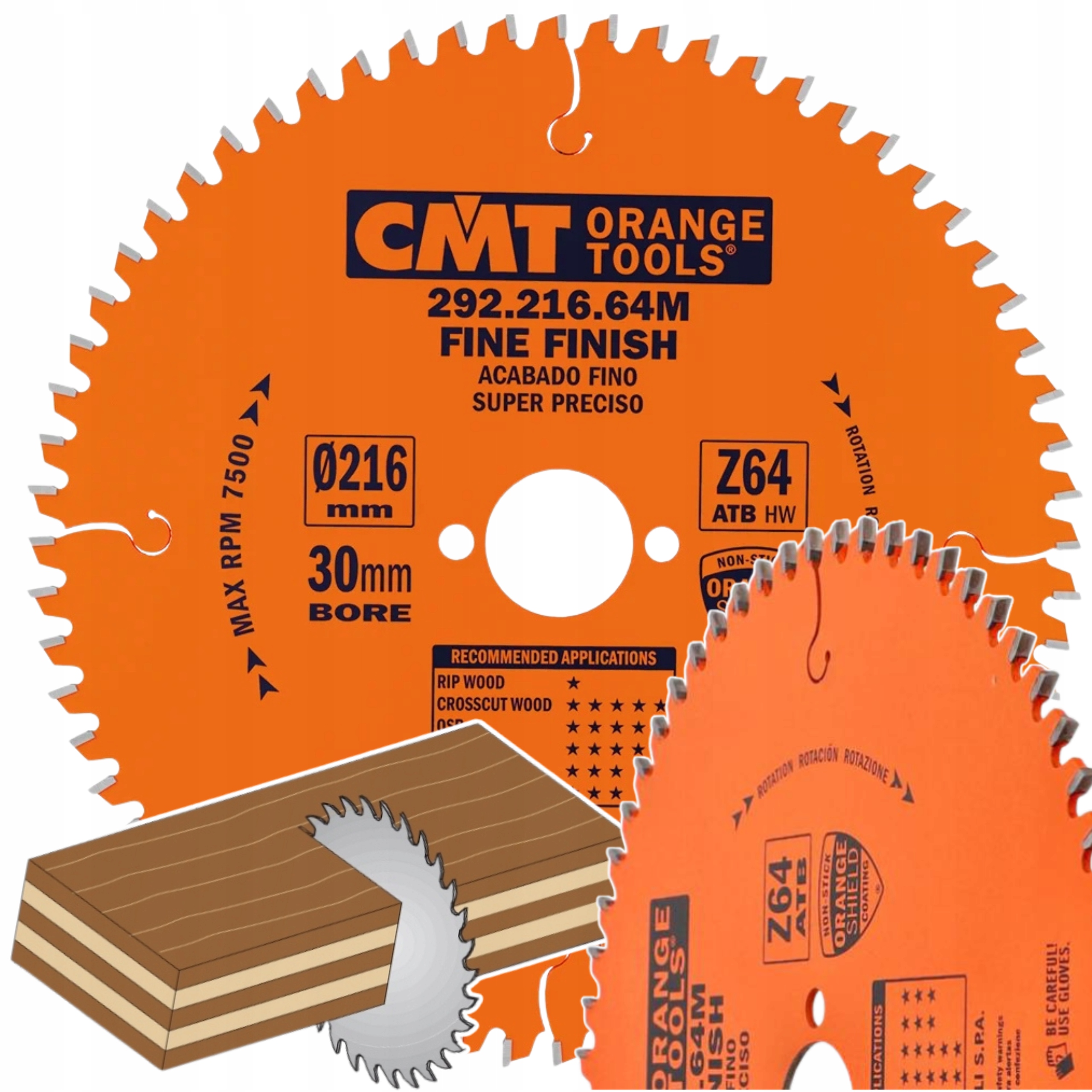 Cmt 292.216.64M Piła Tarcza 216x30x2,8 Z=64 Do Drewna Płyt Laminatu Drewno