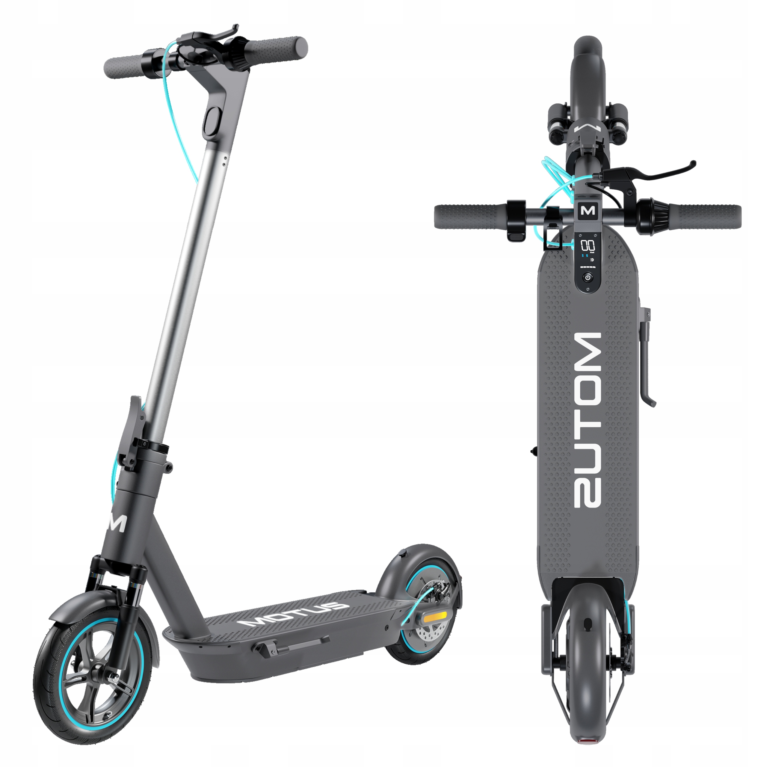 Elektrická koloběžka Motus Scooty 10 Plus, aplikace, dva tlumiče 800 W