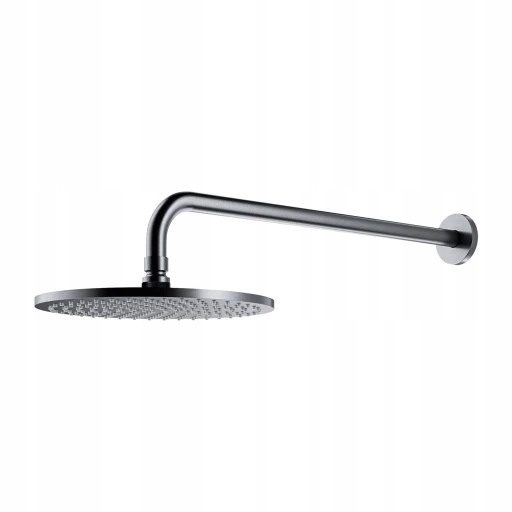 Slimline dešťová sprcha s ramenem, kartáčovaný nikl