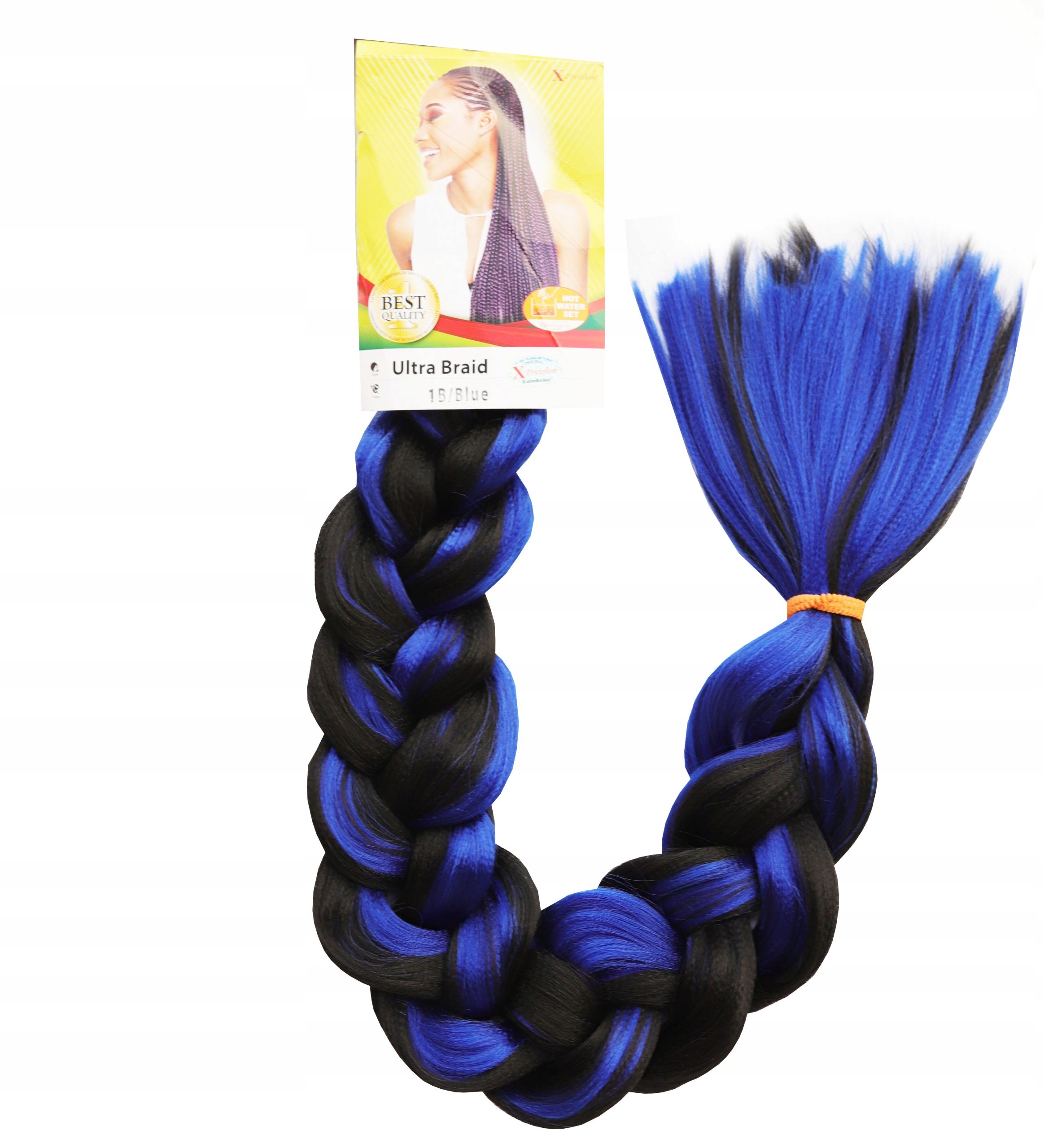 Włosy syntetyczne X-PRESSION 200cm 165g #1B/BLUE