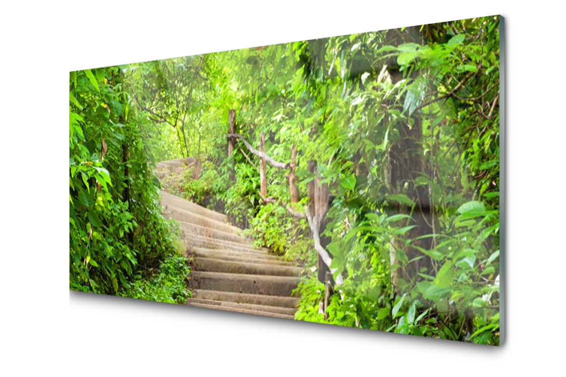 

Panel szklany dekor Dekor Schody 140x70 + Klej