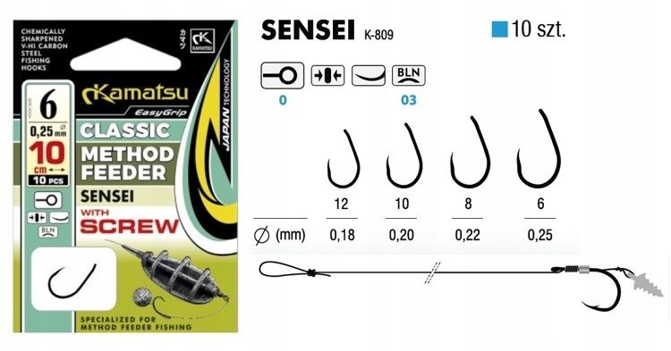 Kamatsu Przypon Method Sensei R8/0,22MM/10CM
