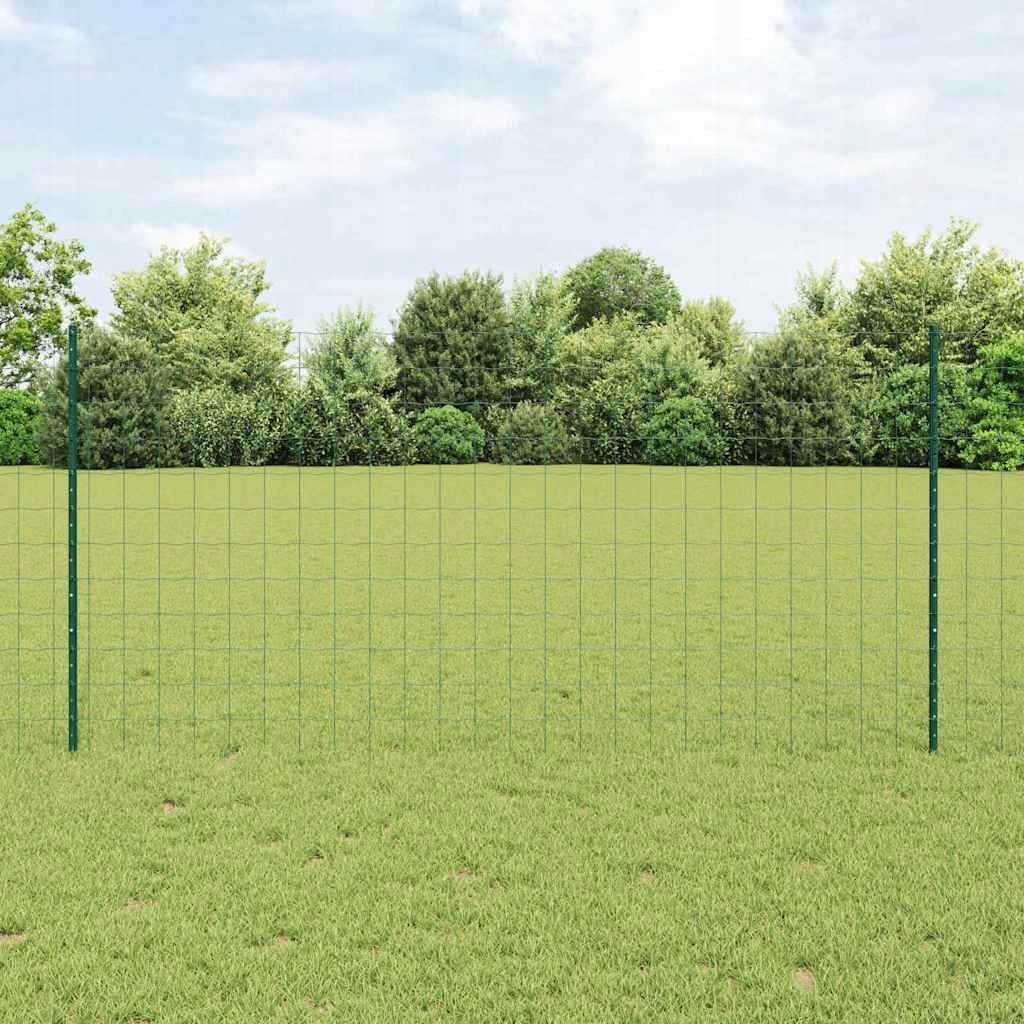 Oplocení se sloupky Zelený 25 x 1,2 m Ocel