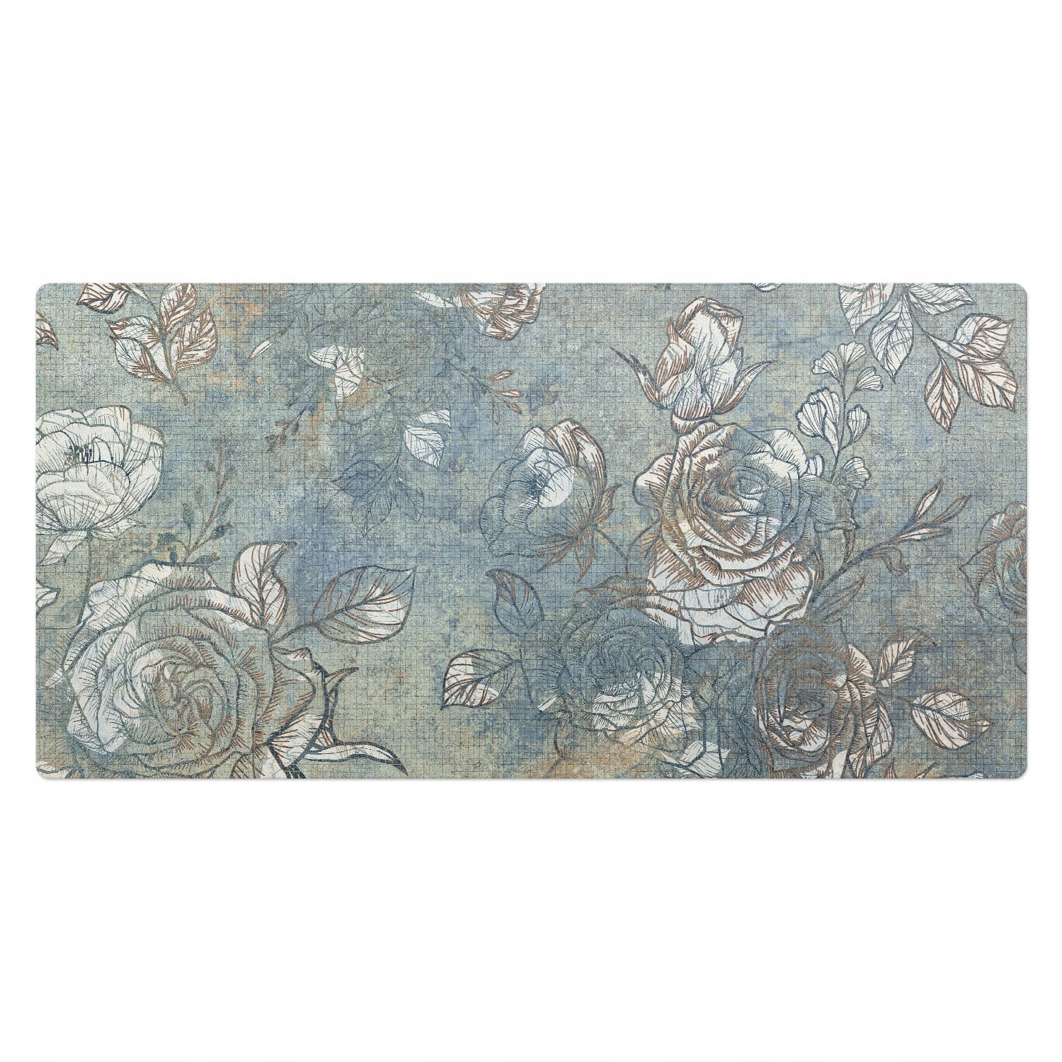 Podkładka winylowa na biurko z grafiką Vintage florystyczny wzór 100x50 cm