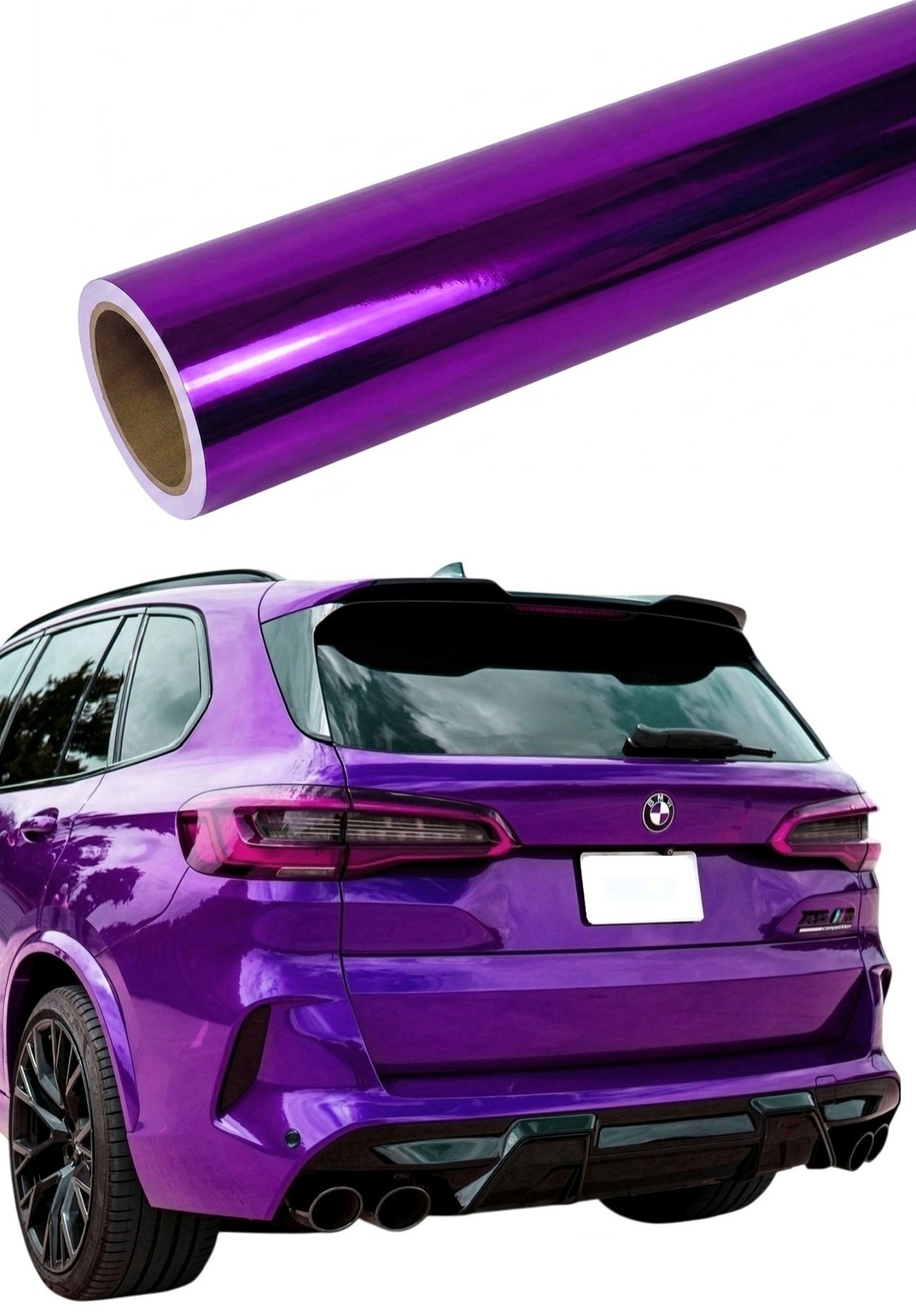 Fólie Fialová Metallic Lesk 2m x 152cm Fialová Samolepicí Automobilová