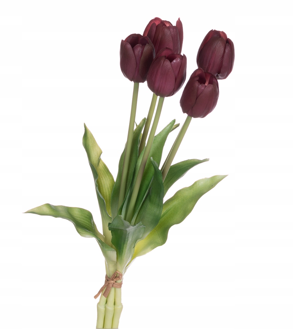 

Tulipany gumowe bukiet śliwkowy 39cm silikon