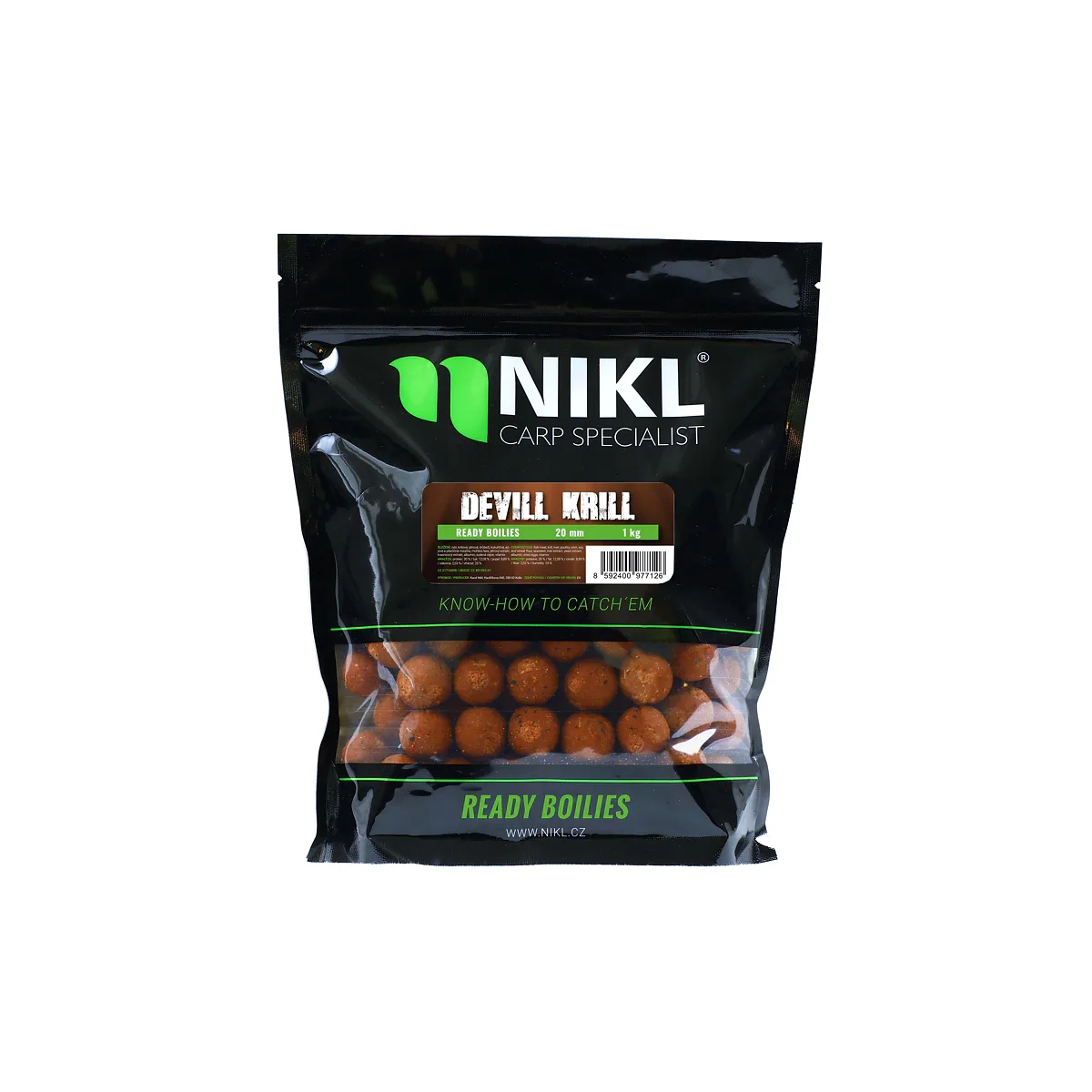 Nikl Ready boilie Devill Krill Balení: 3kg, Průměr: 20mm