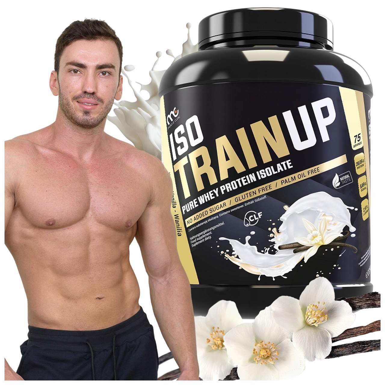 Muscle Clinic Isotrainup Protein Proteinový Izolát 2250 G Příchuť Vanilka