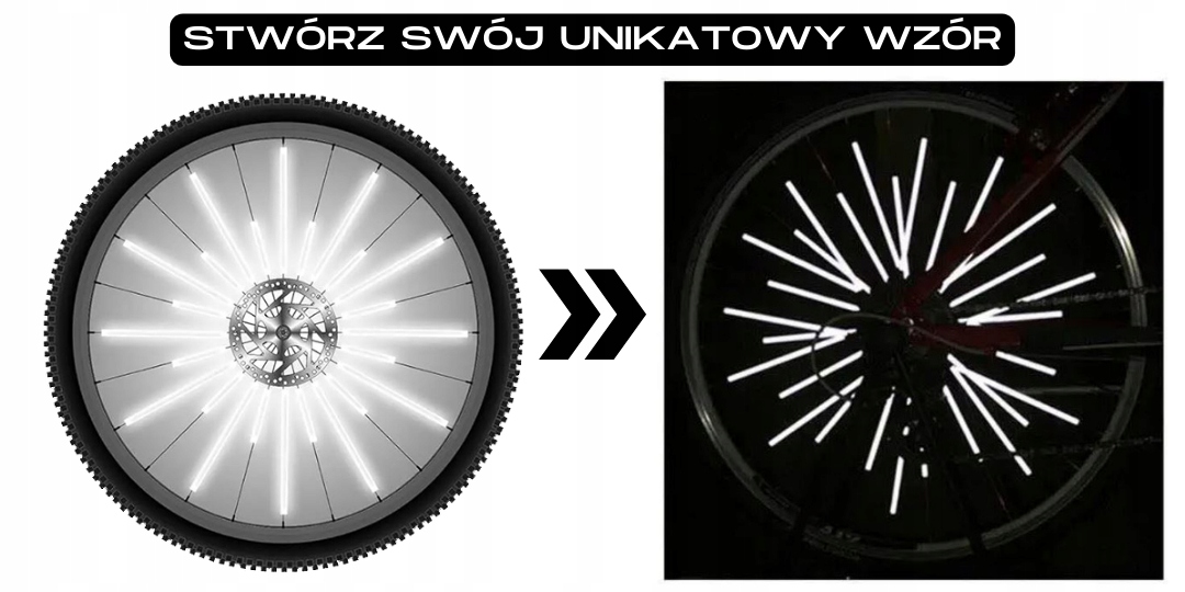 ODBLASKI na SZPRYCHY ROWEROWE- 80 szt. mega KOMPLET- ODBLASKOWE PATYCZKI Marka Inna marka