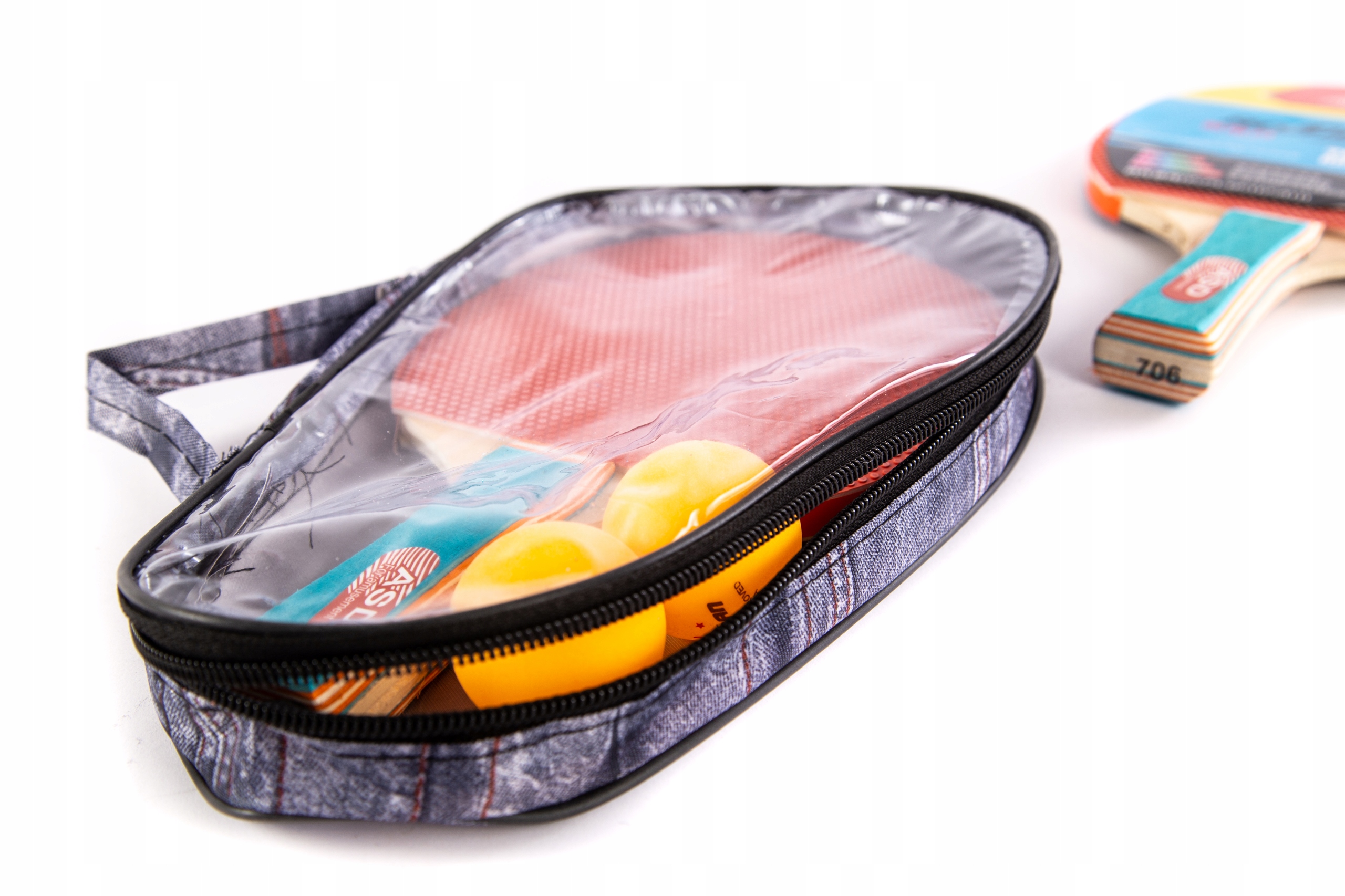 2 RAKIETKI PALETKI ZESTAW DO PING PONGA W POKROWCU + 3 PIŁECZKI Marka Midex