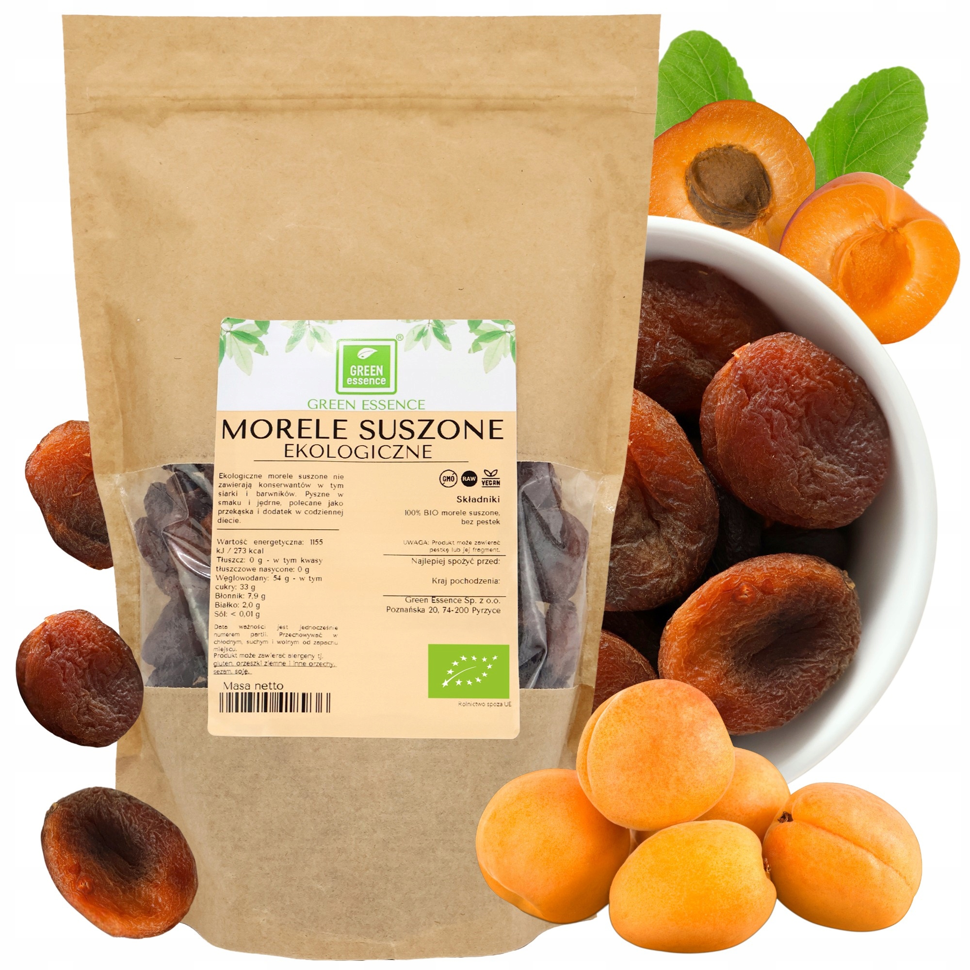 Levně Sušené Meruňky Přírodní 1 kg meruňka vysoká kvalita Bio nesířené tmavé