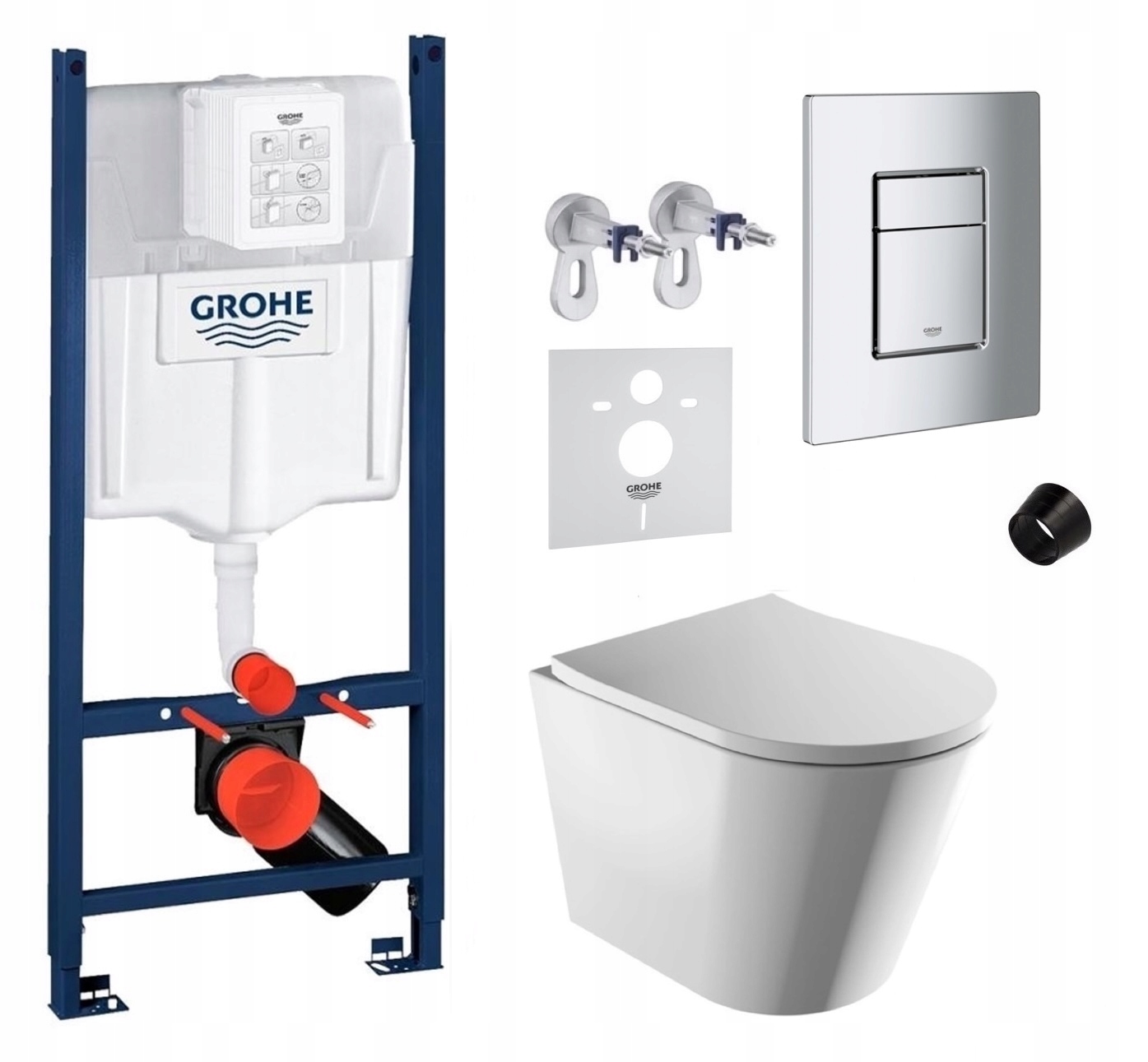 Wc sada Grohe Rapid s Wc misou Omnires Tampa Mwbp a tlačidlom chróm mat
