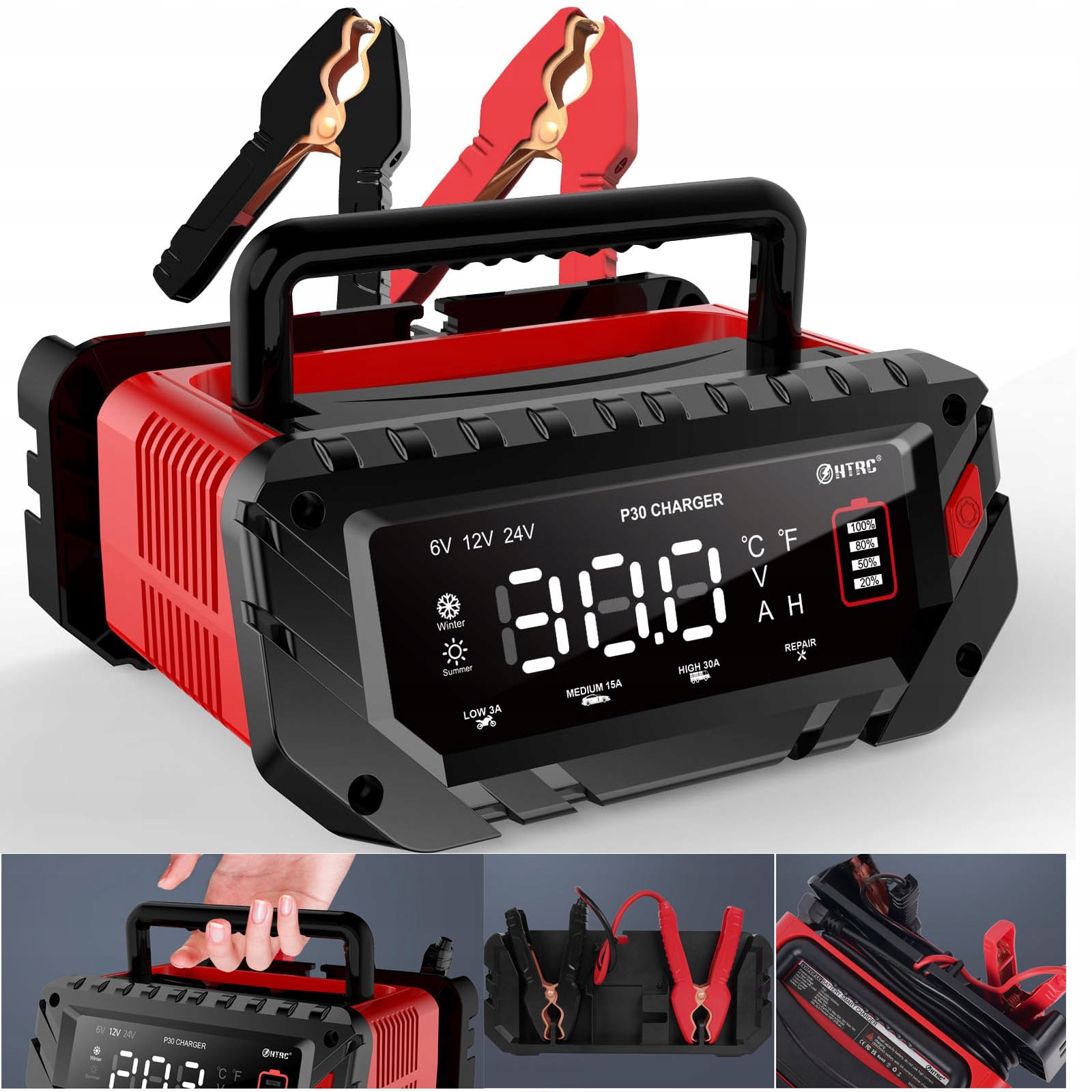 Nabíječka Pro Lithiové Akumulátory LIFEPO4 6V 12V 24V 30A