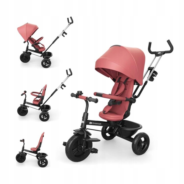 Kinderkraft Rowerek Trójkołowy Aston 2 Plus Dla Dziecka Przód-tył 1-5 L