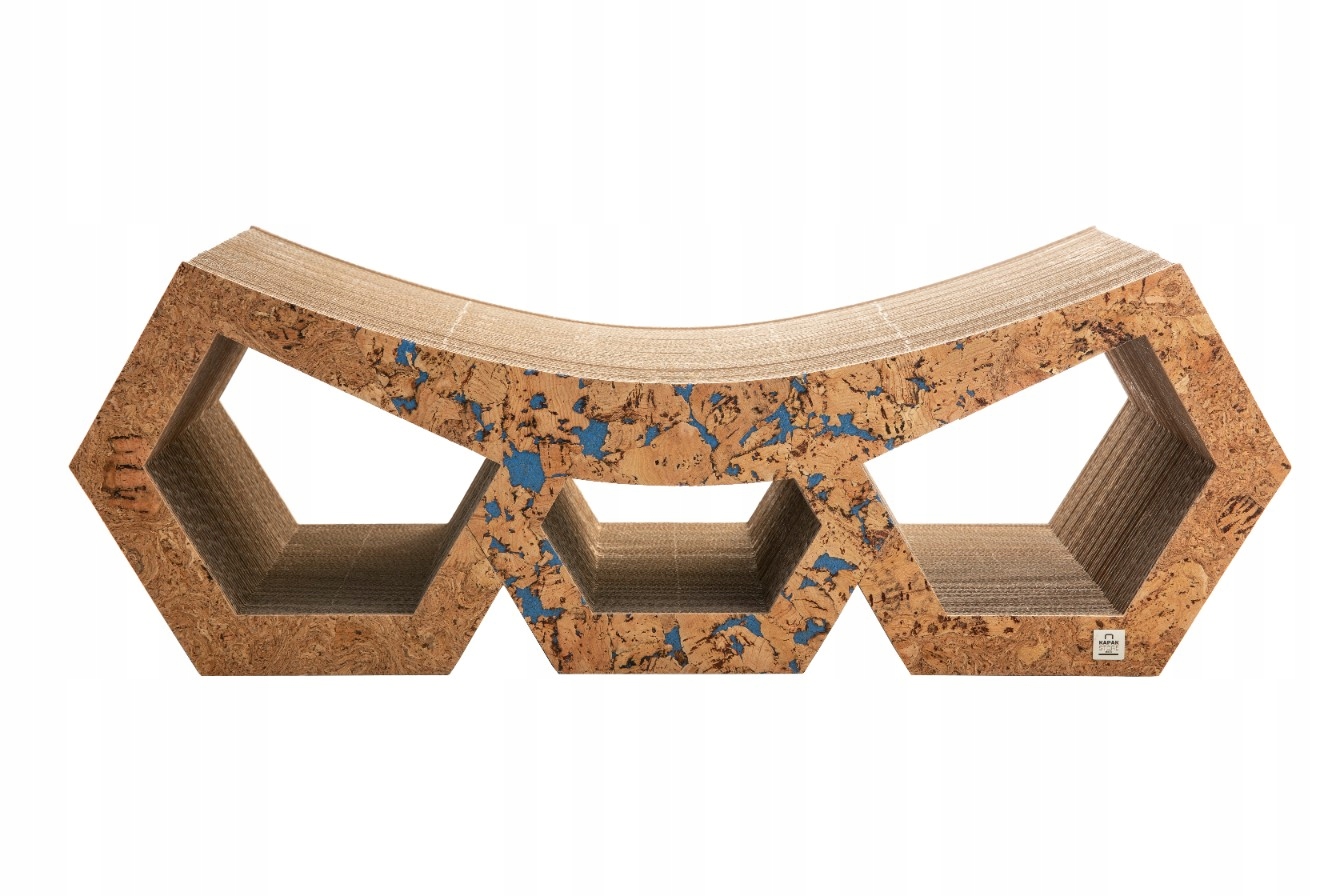 Drapak Pelíšek Pro Kočky Korek Diamond modrý škrabadlo pro kočky