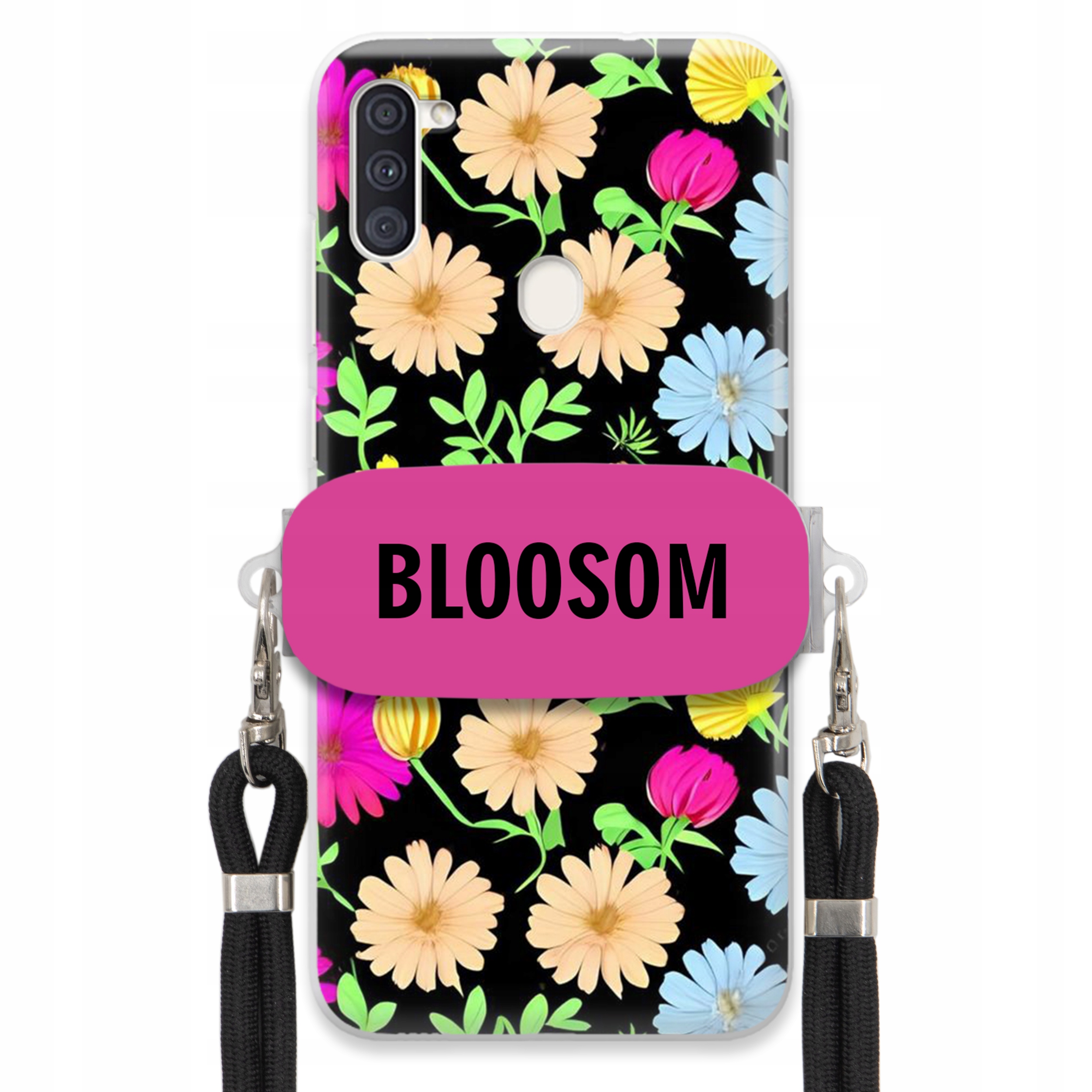 Puzdro Crossbody Držiak Pre Samsung A11 Puzdro Case Kvety Bloosom Flower